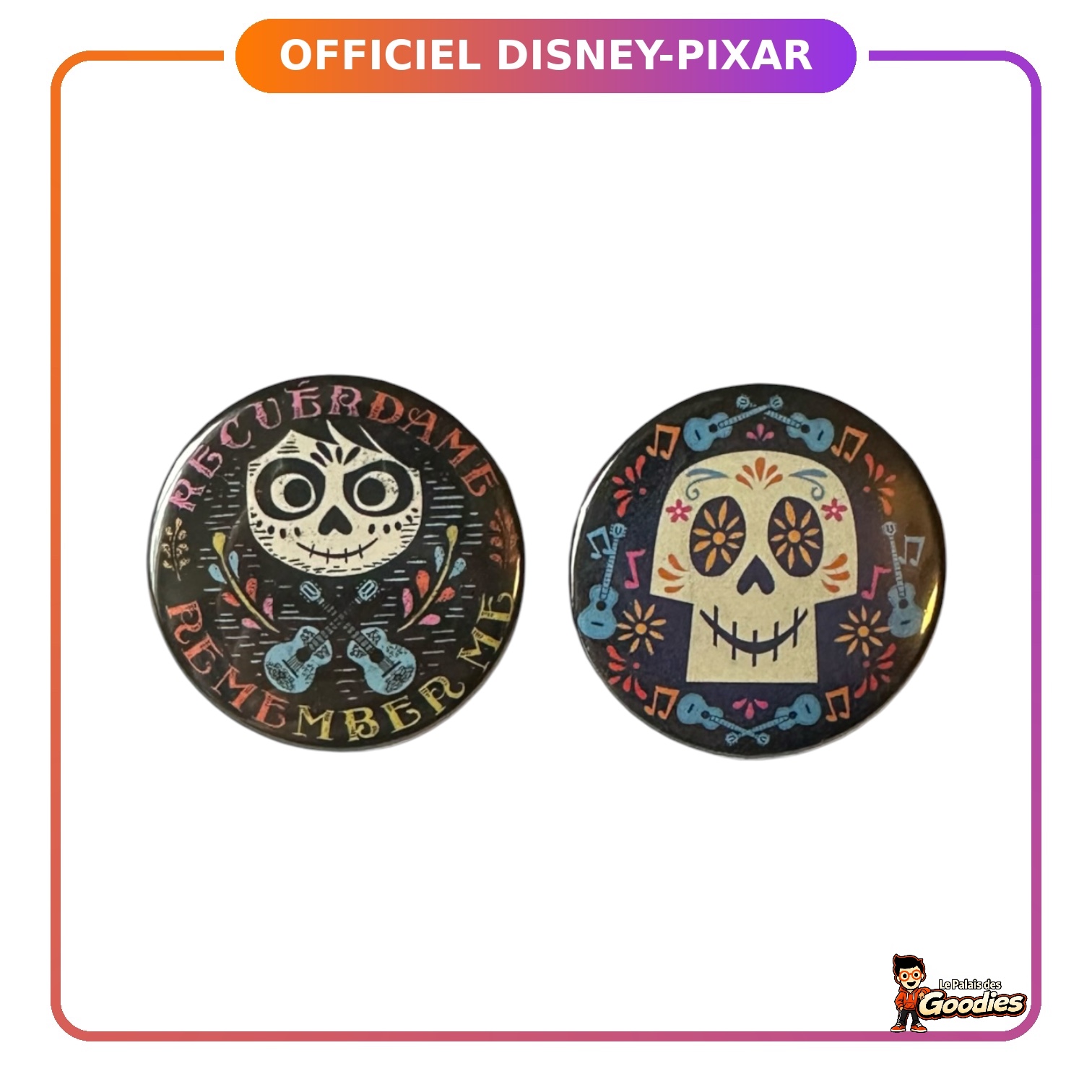 Disney - Coco : Lot de 2 badges