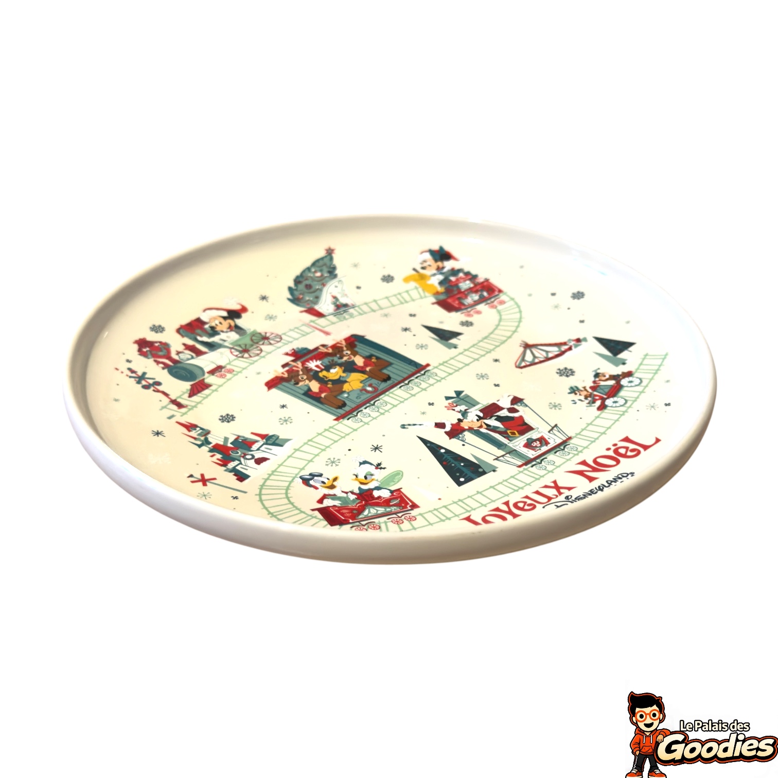 Disney - Mickey et ses amis : Assiette de Noël en grès