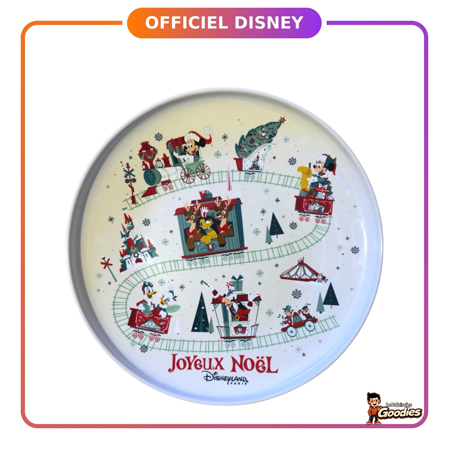 Disney - Mickey et ses amis : Assiette de Noël en grès