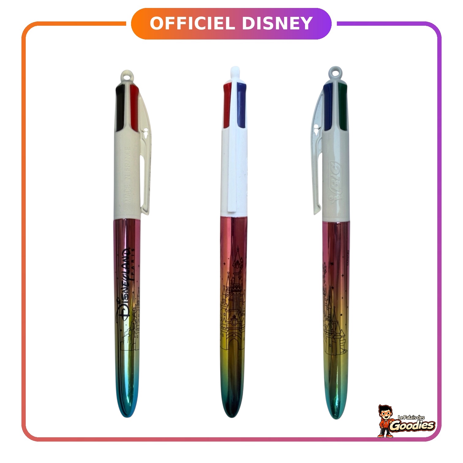 Disney - Château de la Belle au Bois Dormant : Stylo BIC 4 couleurs