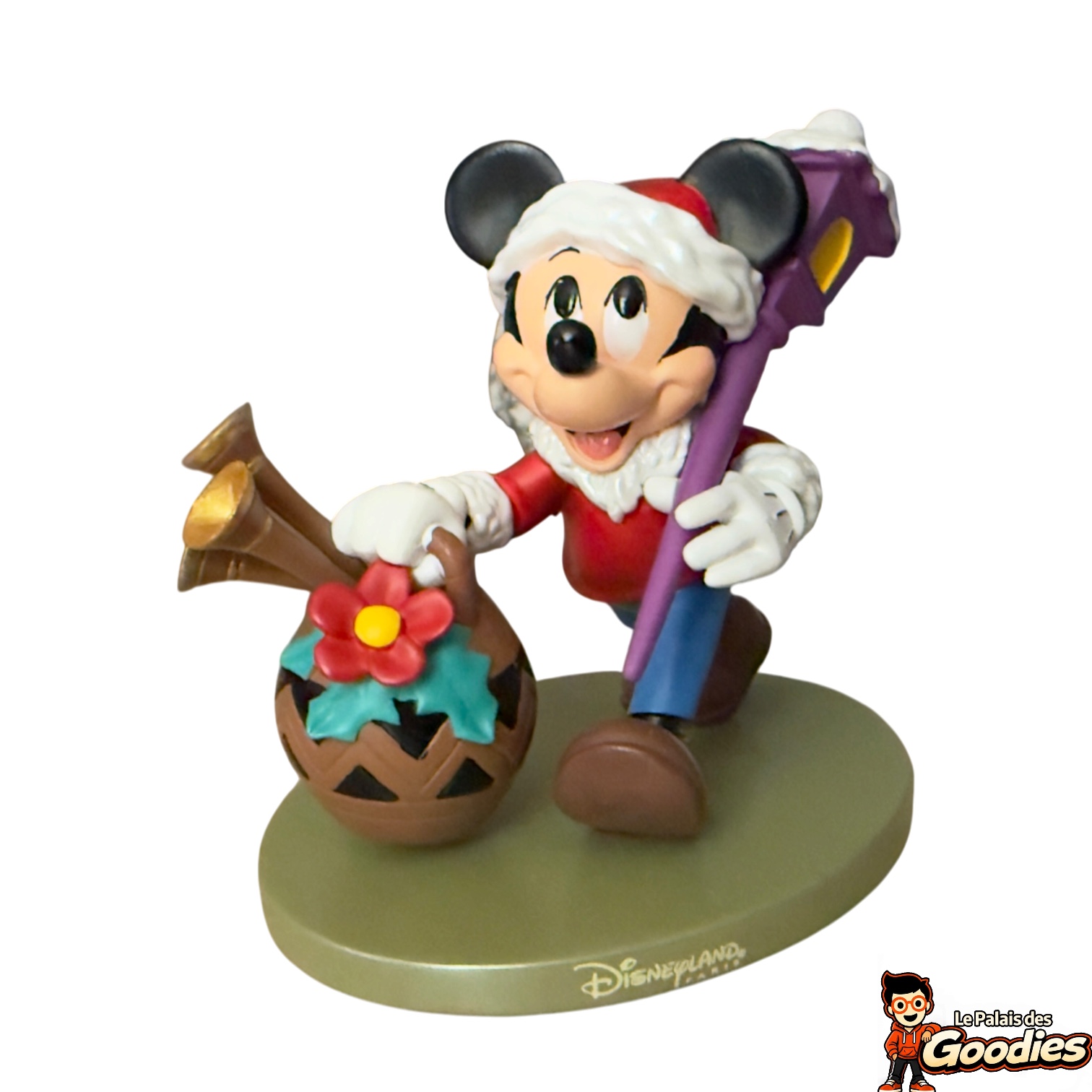 Disney - Mickey Mouse : Figurine de Noël avec lampadaire
