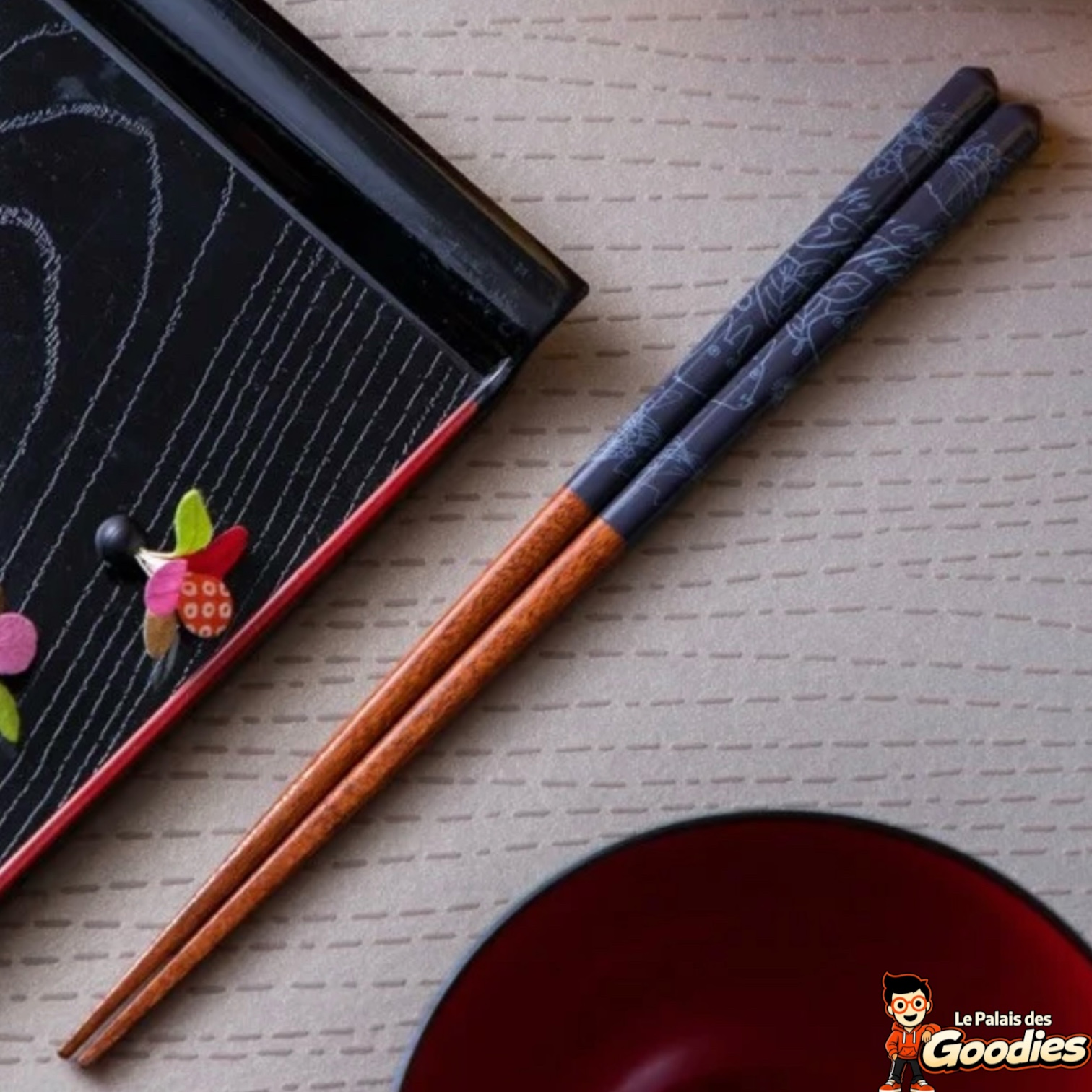 Studio Ghibli - Mon Voisin Totoro : Baguettes laquées esquisses bleu marine