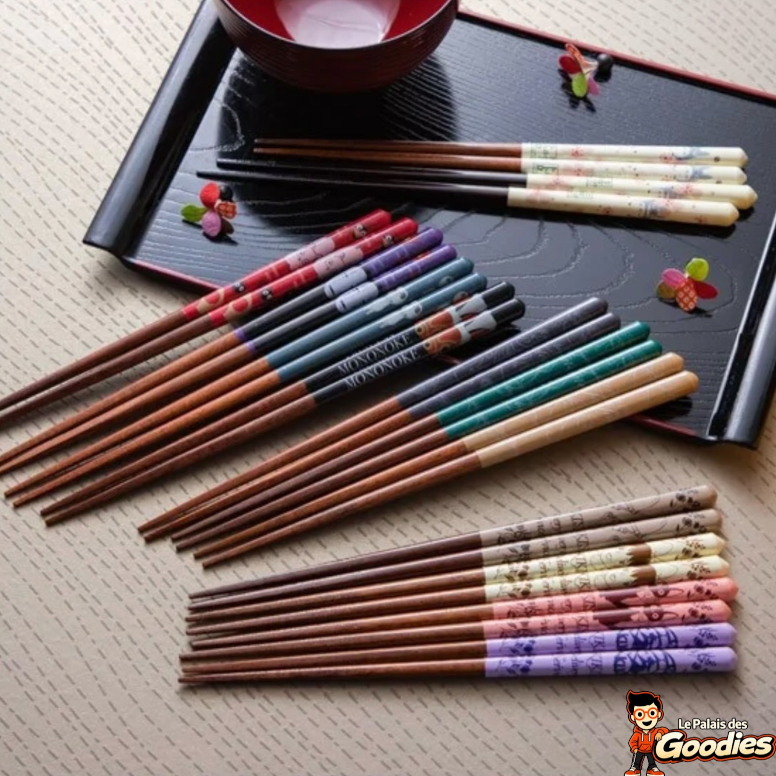 Studio Ghibli - Mon Voisin Totoro : Baguettes laquées esquisses bleu marine