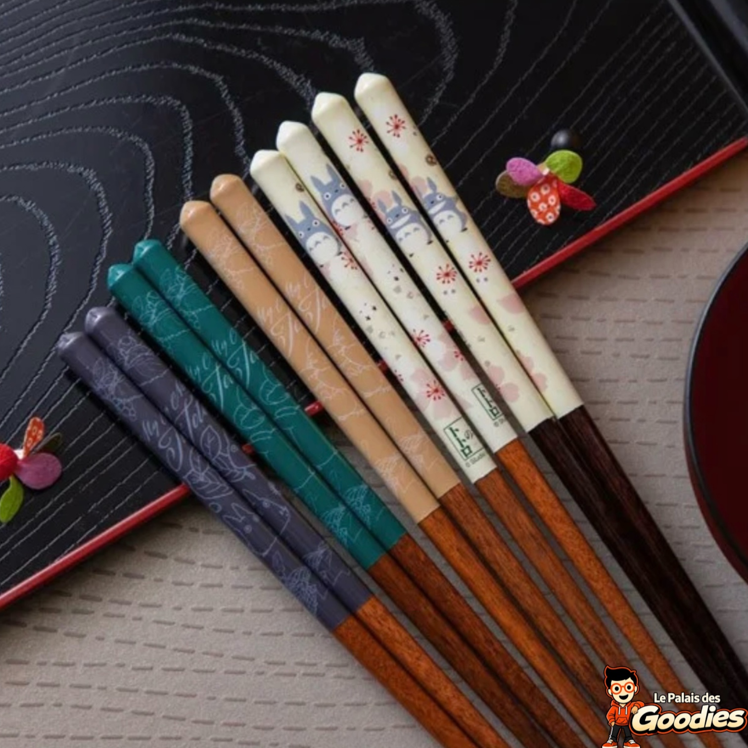 Studio Ghibli - Mon Voisin Totoro : Baguettes laquées esquisses bleu marine