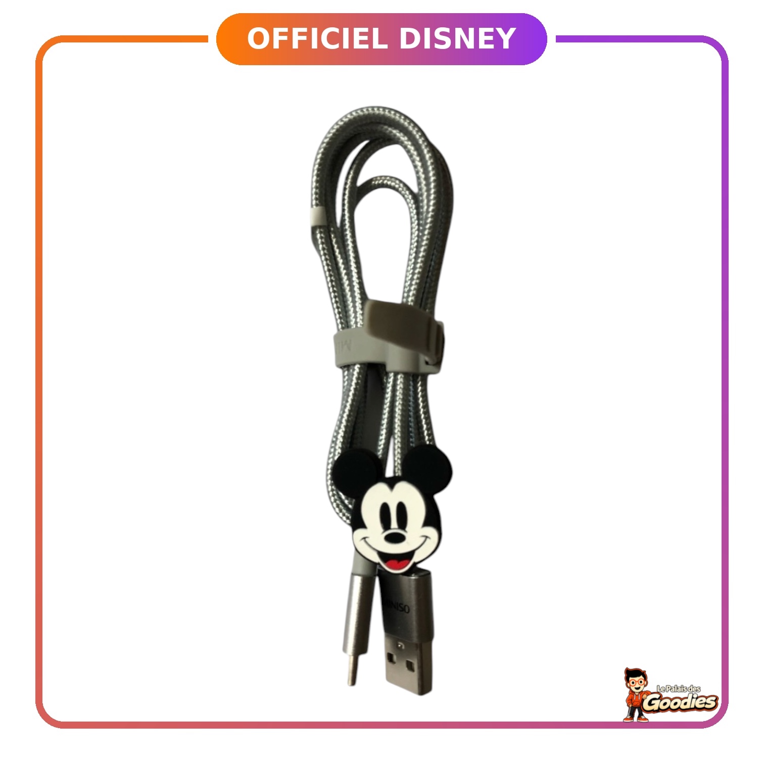 Disney - Mickey Mouse : Câble USB-A vers USB-C tressé