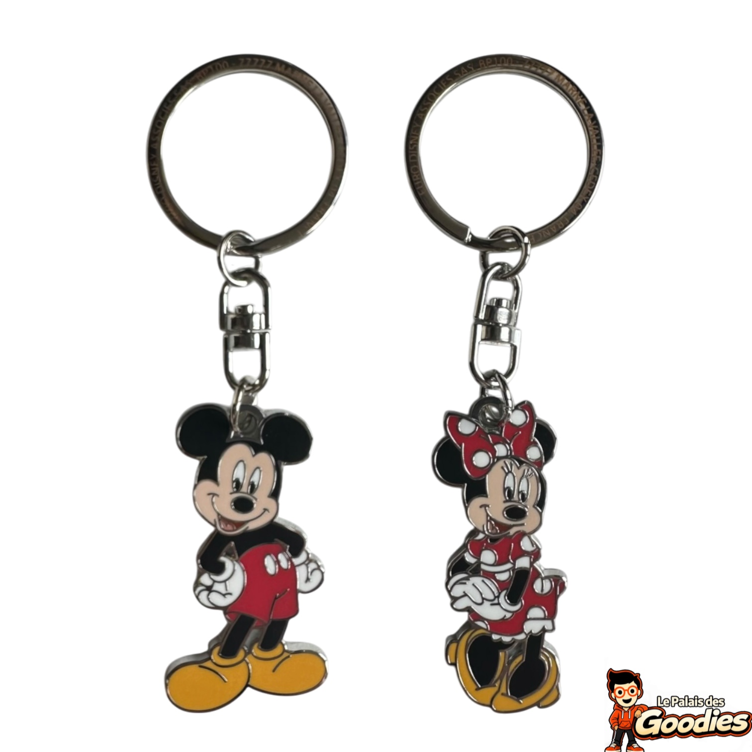 Disney - Mickey Mouse : Lot de 2 porte-clés en métal