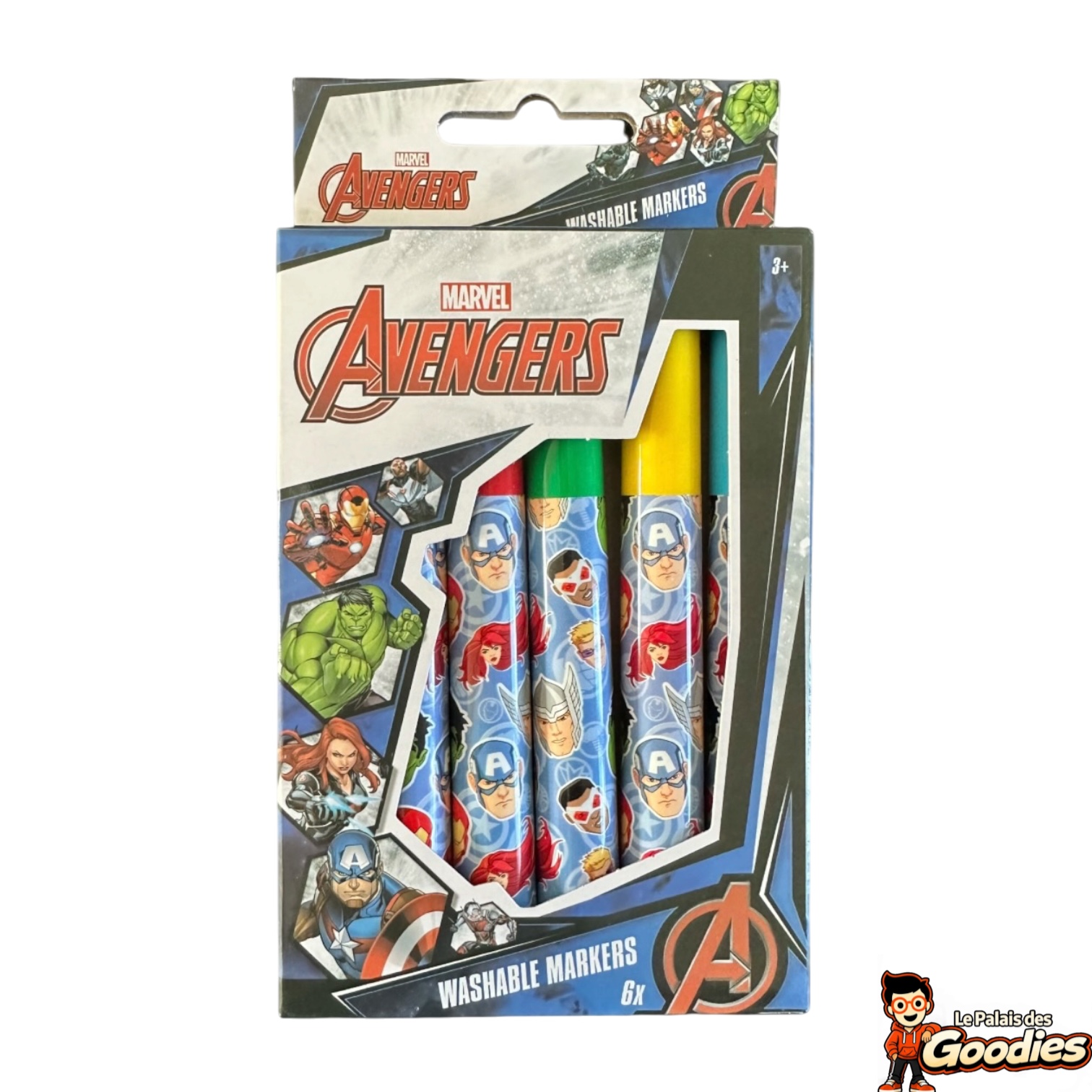 Marvel - Avengers : Lot de 6 marqueurs lavables