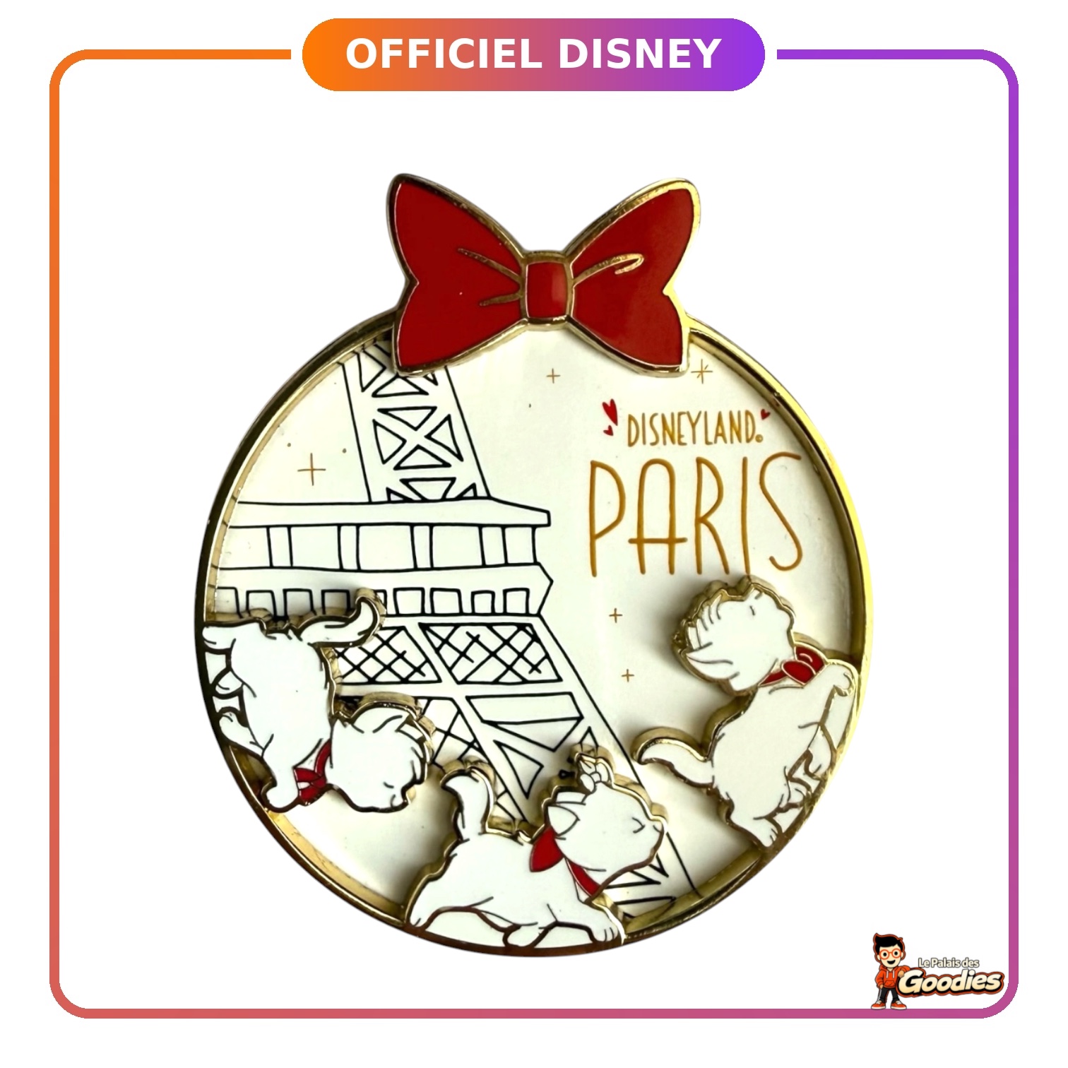 Disney - Les Aristochats : Pins rond chatons devant la Tour Eiffel OE