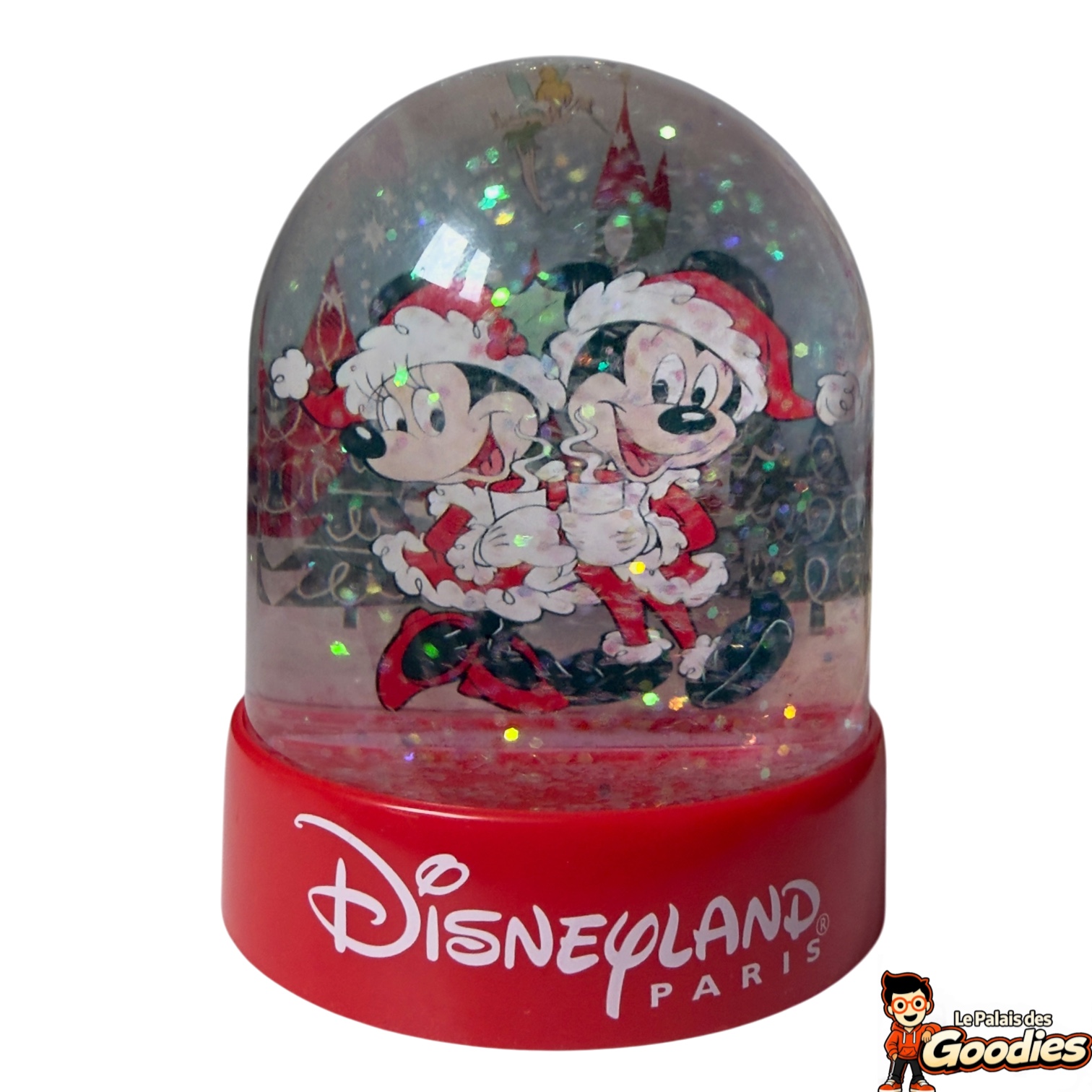 Disney - Noël : Boule à neige Mickey, Minnie et Stitch