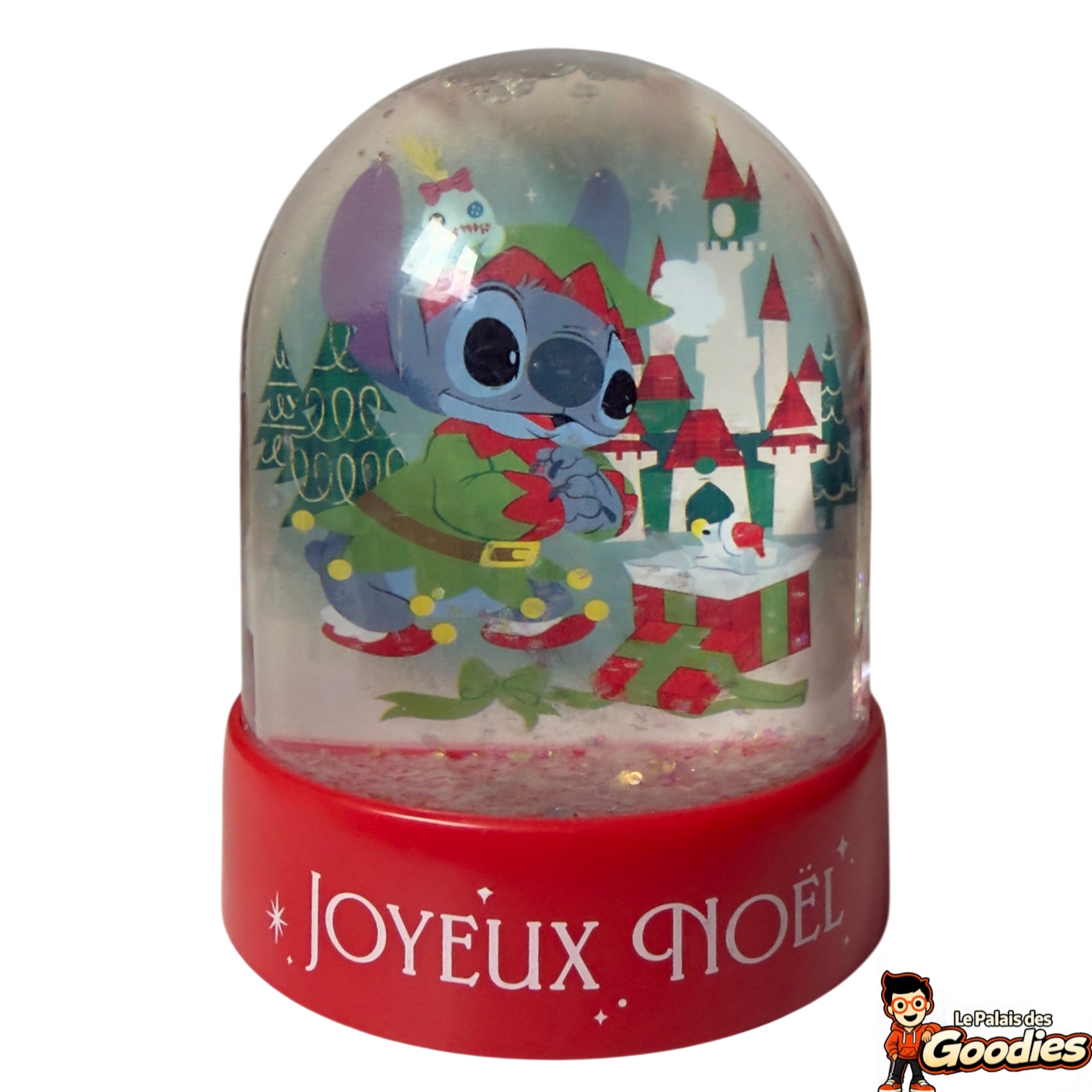 Disney - Noël : Boule à neige Mickey, Minnie et Stitch