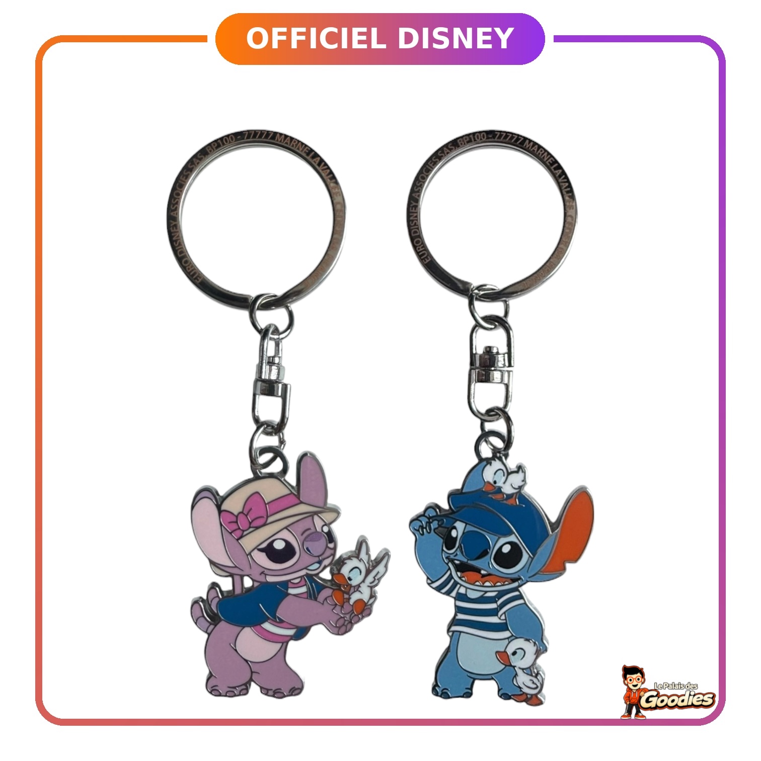 Disney - Lilo et Stitch : Lot de 2 porte-clés Stitch et Angel