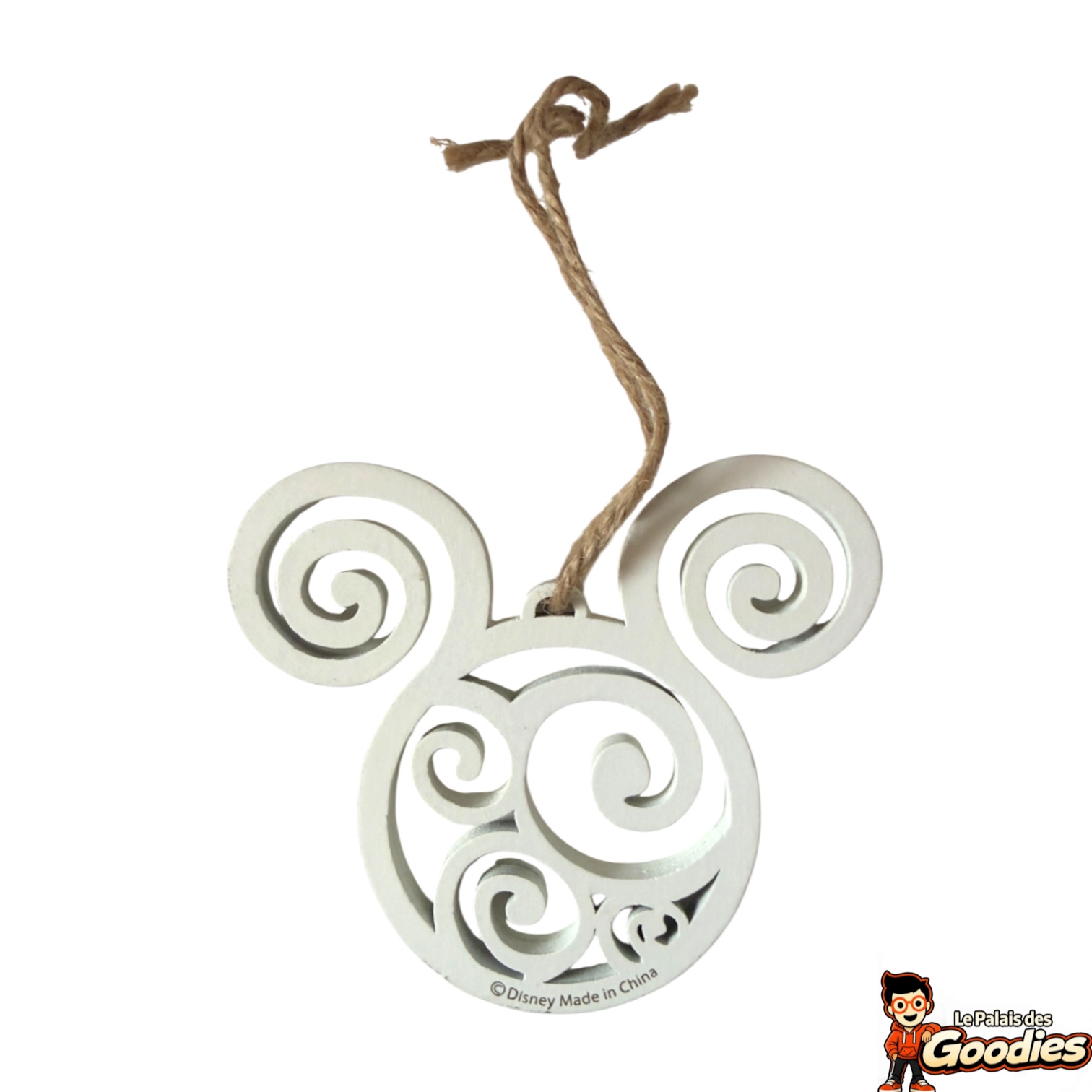 Disney - Mickey Mouse : Ornement de Noël Tête de Mickey en Bois