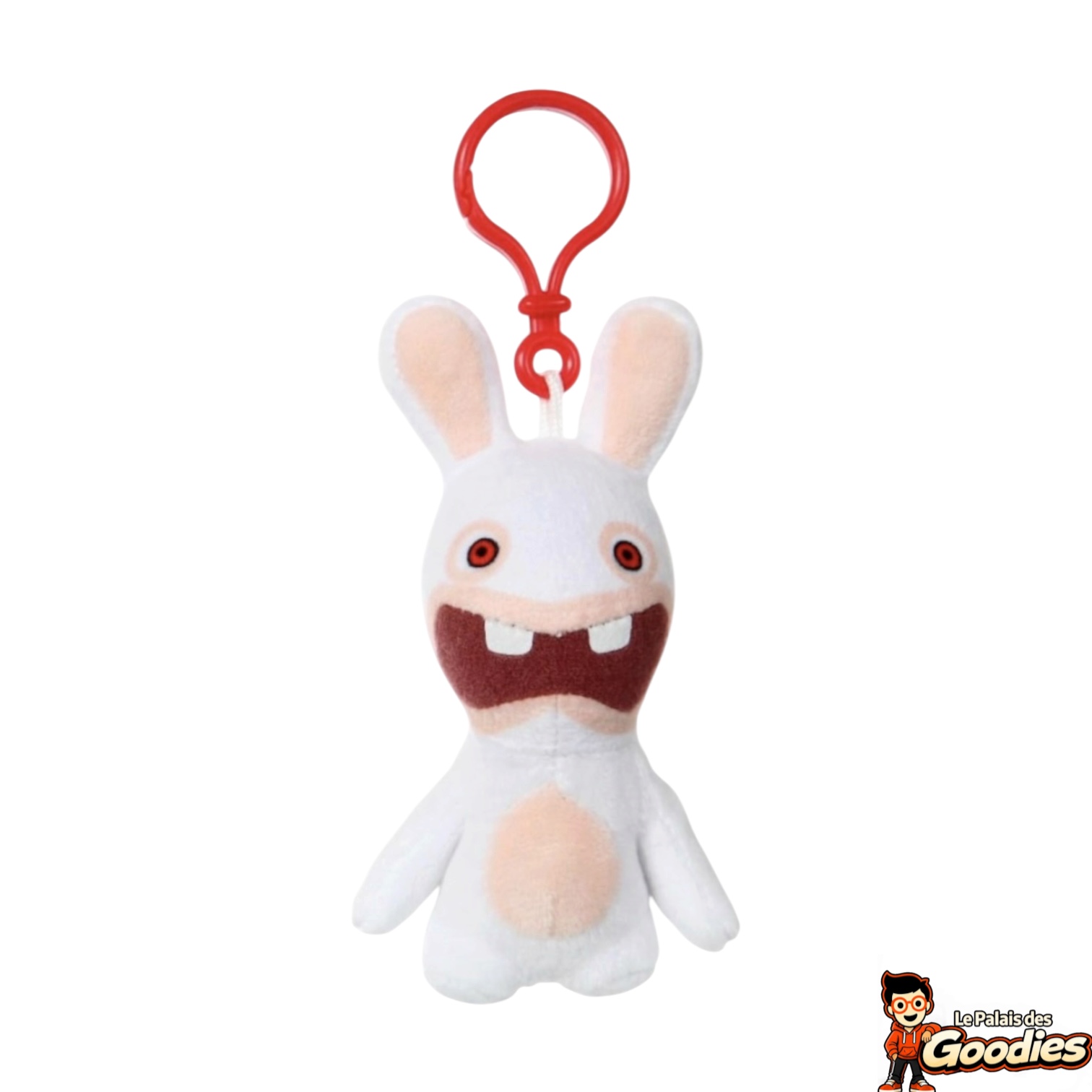 Les Lapins Crétins : Porte-clé Peluche Bouche Ouverte 10 cm