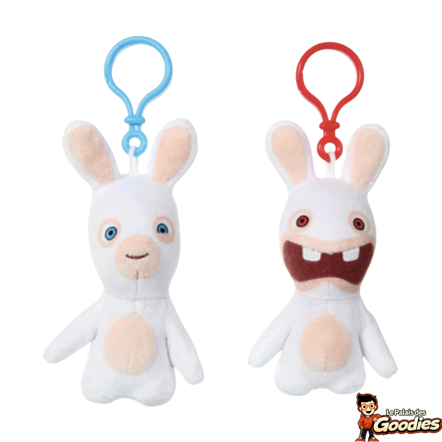 Les Lapins Crétins : Porte-clé Peluche Bouche Fermée 10 cm