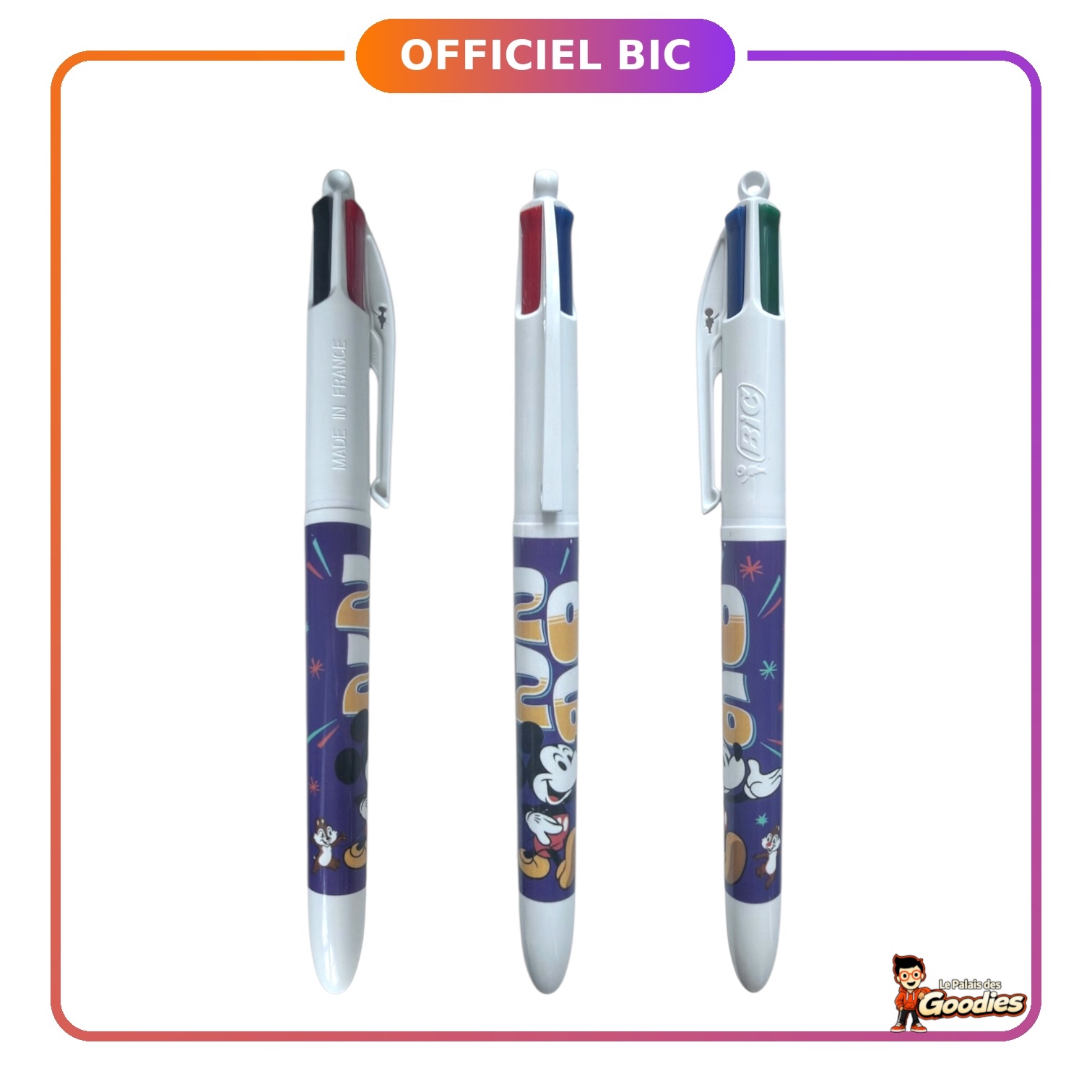 Disney - Mickey Mouse : Stylo BIC 4 couleurs "2026"