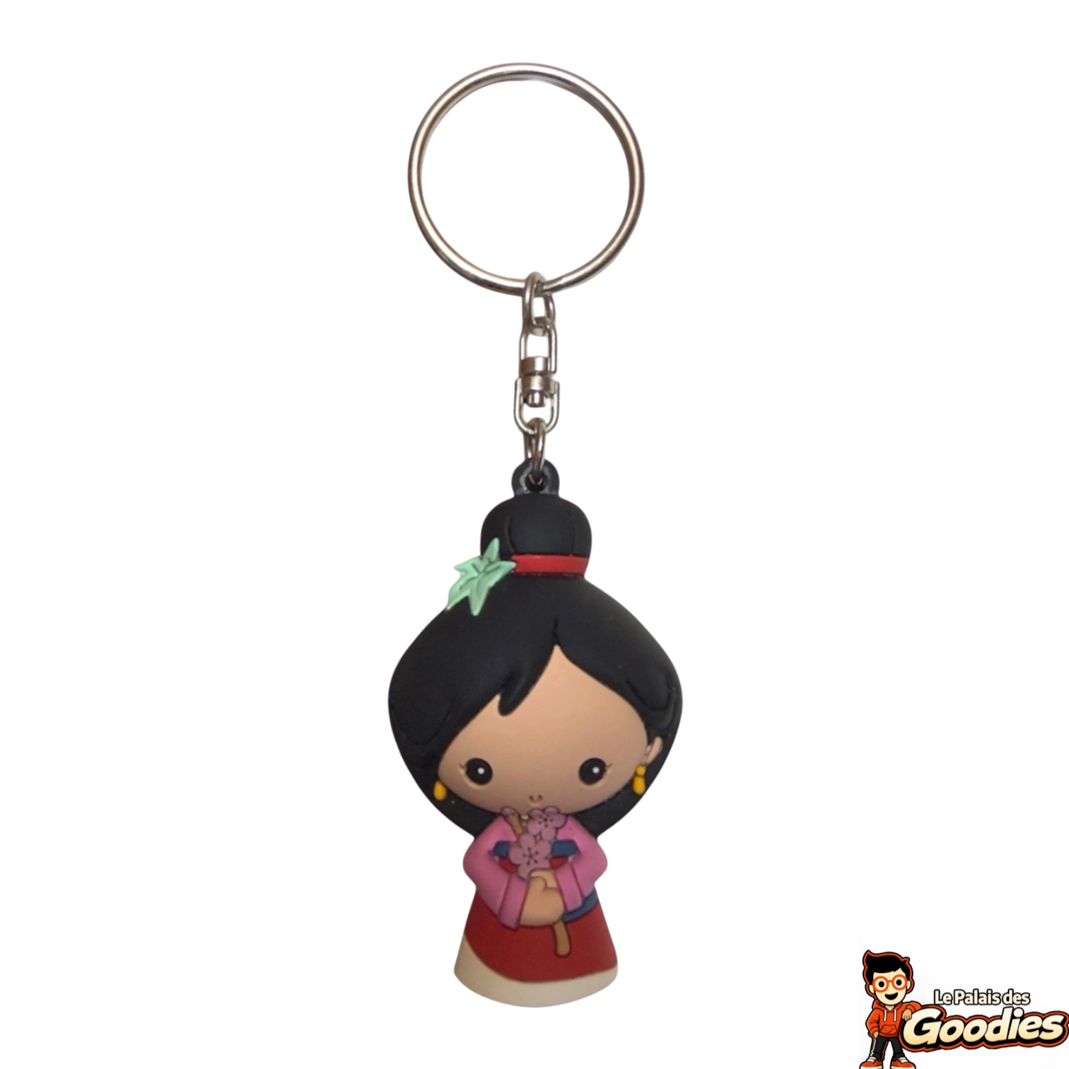 Disney - Mulan : Porte-clé Mulan tenue rose