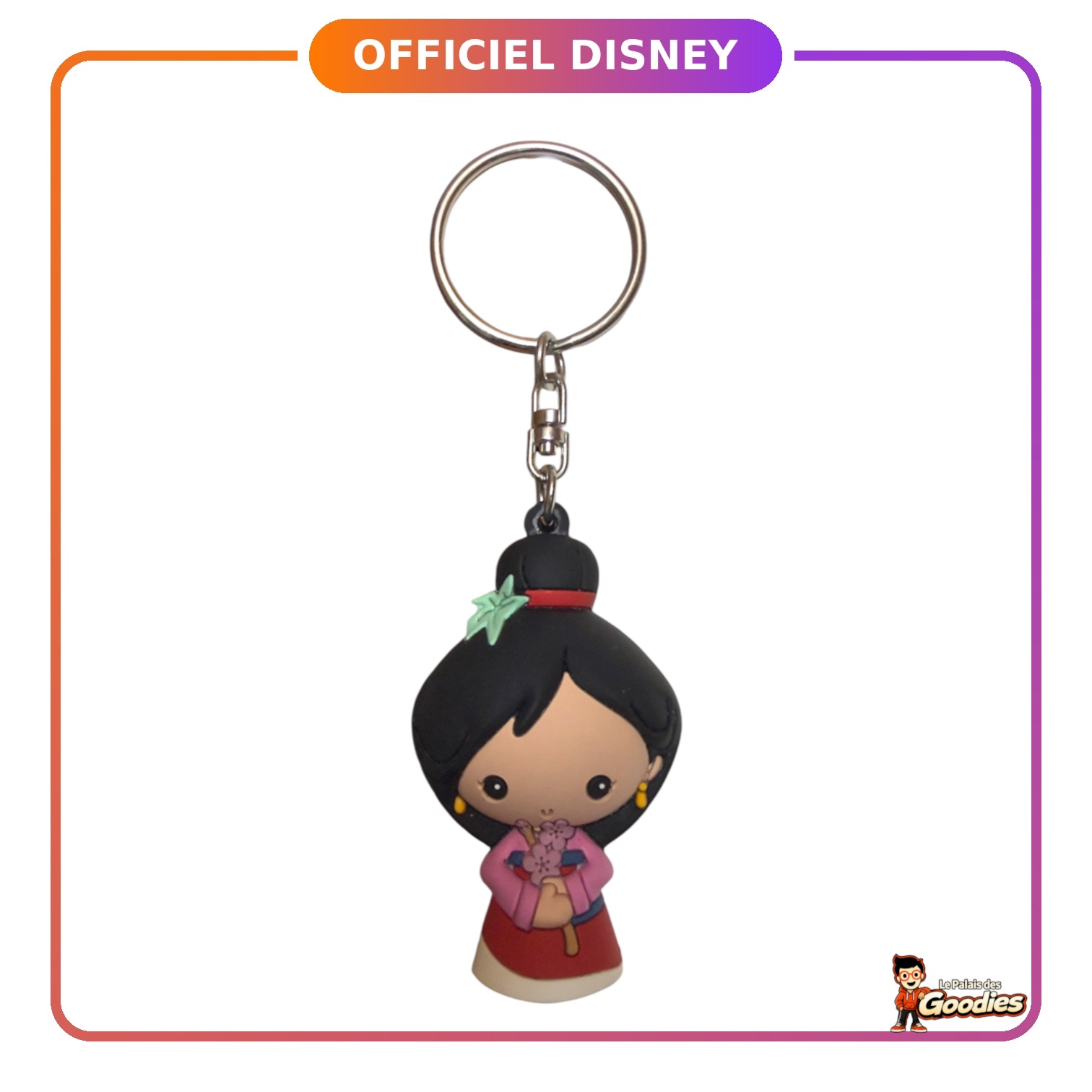 Disney - Mulan : Porte-clé Mulan tenue rose