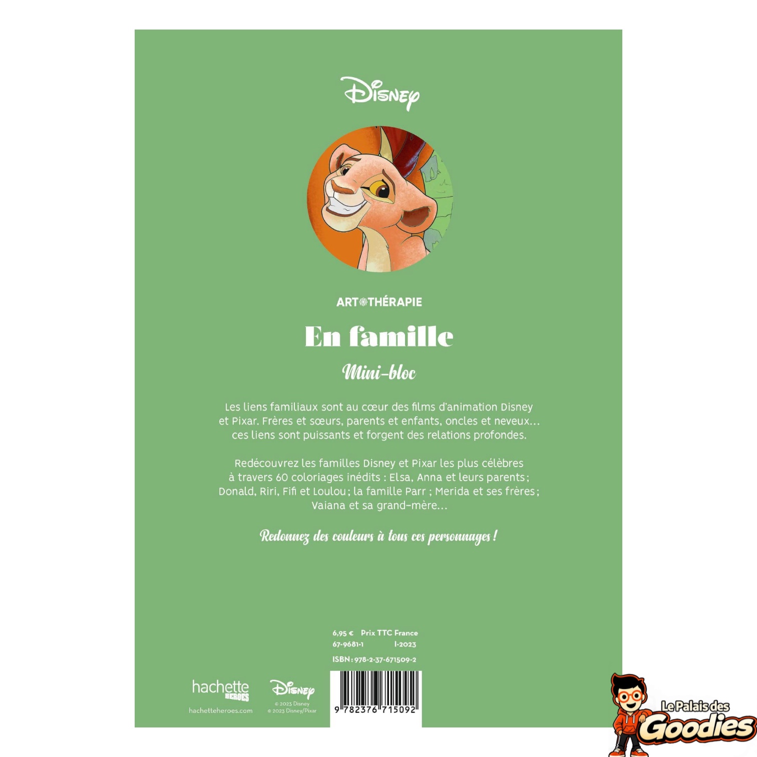 Disney - Art thérapie : Mini-bloc de coloriages "En famille"