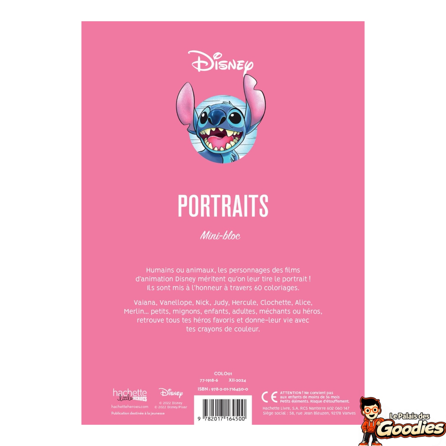 Disney - Atelier créatif : Mini-bloc de coloriages "Portraits"