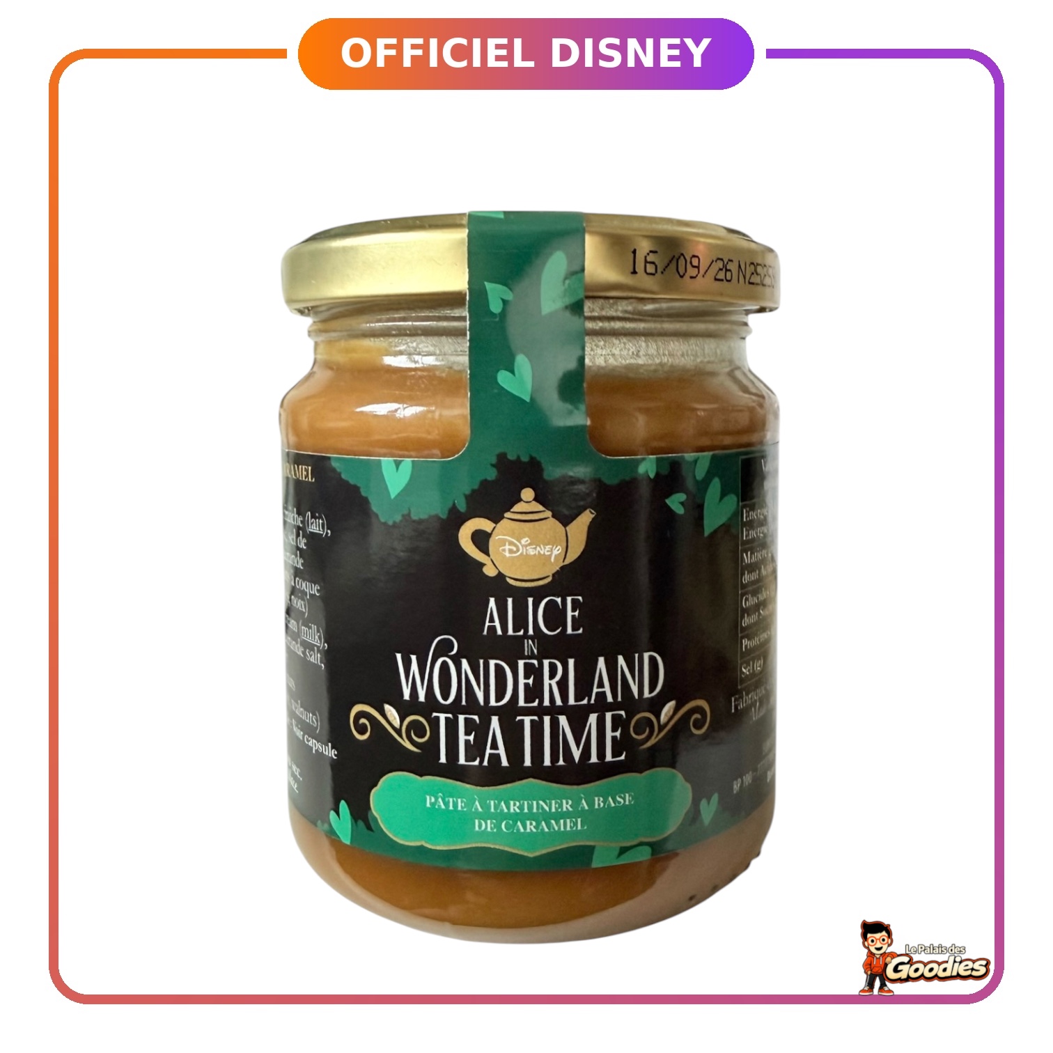 Disney - Alice aux pays des merveilles : Pâte à tartiner à base de caramel