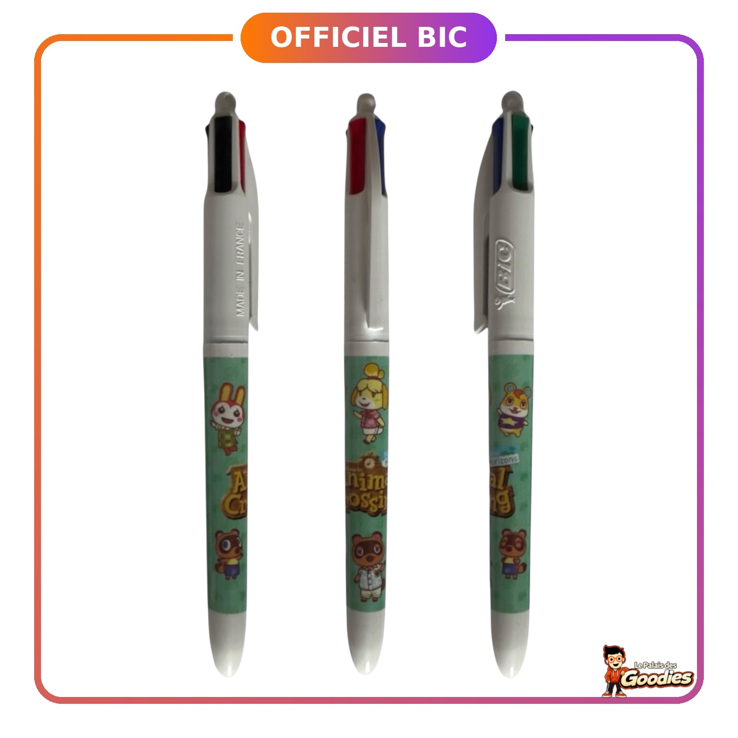 Stylo BIC 4 couleurs "Animal Crossing™ New Horizons"