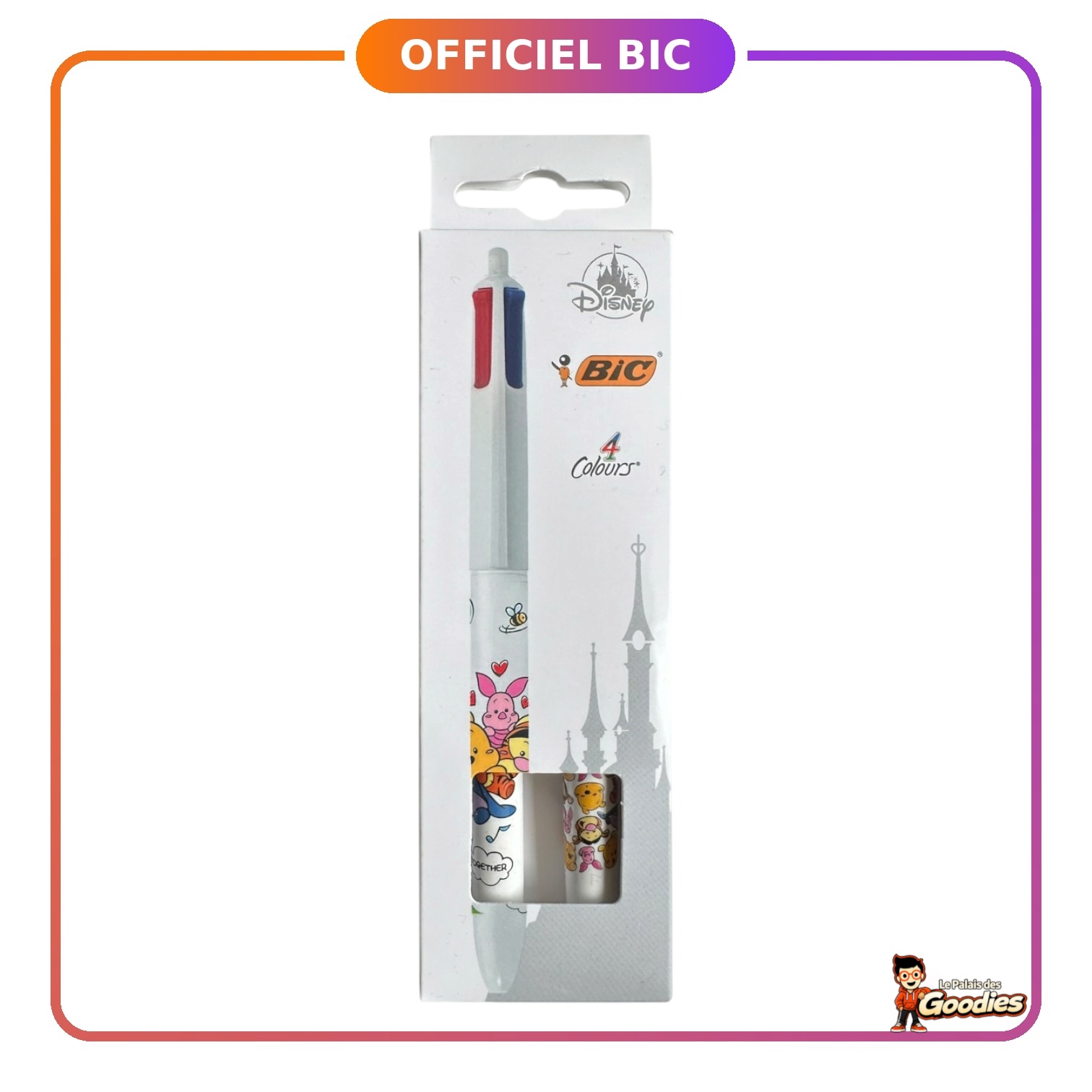 Disney - Winnie lOurson : Lot de 2 stylos BIC 4 couleurs