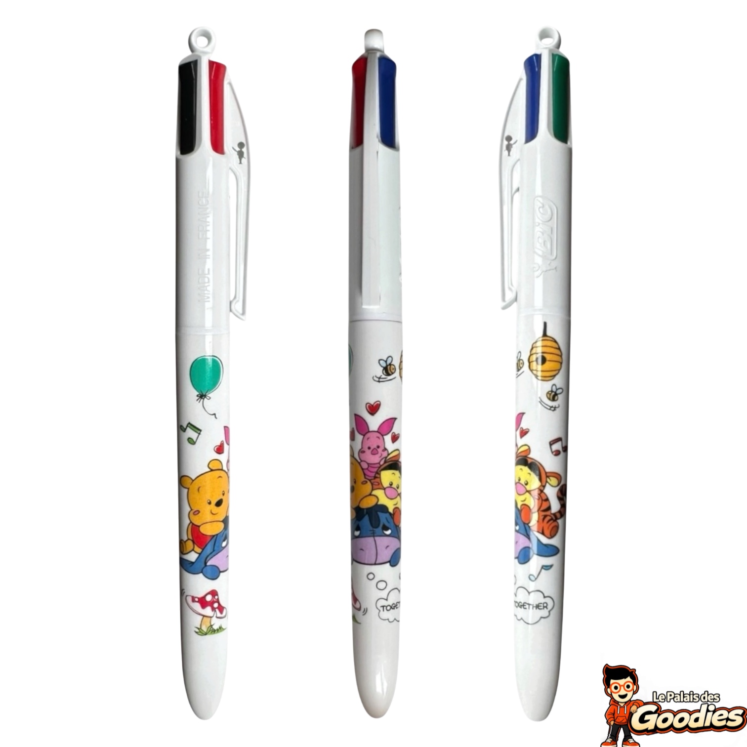 Disney - Winnie lOurson : Lot de 2 stylos BIC 4 couleurs