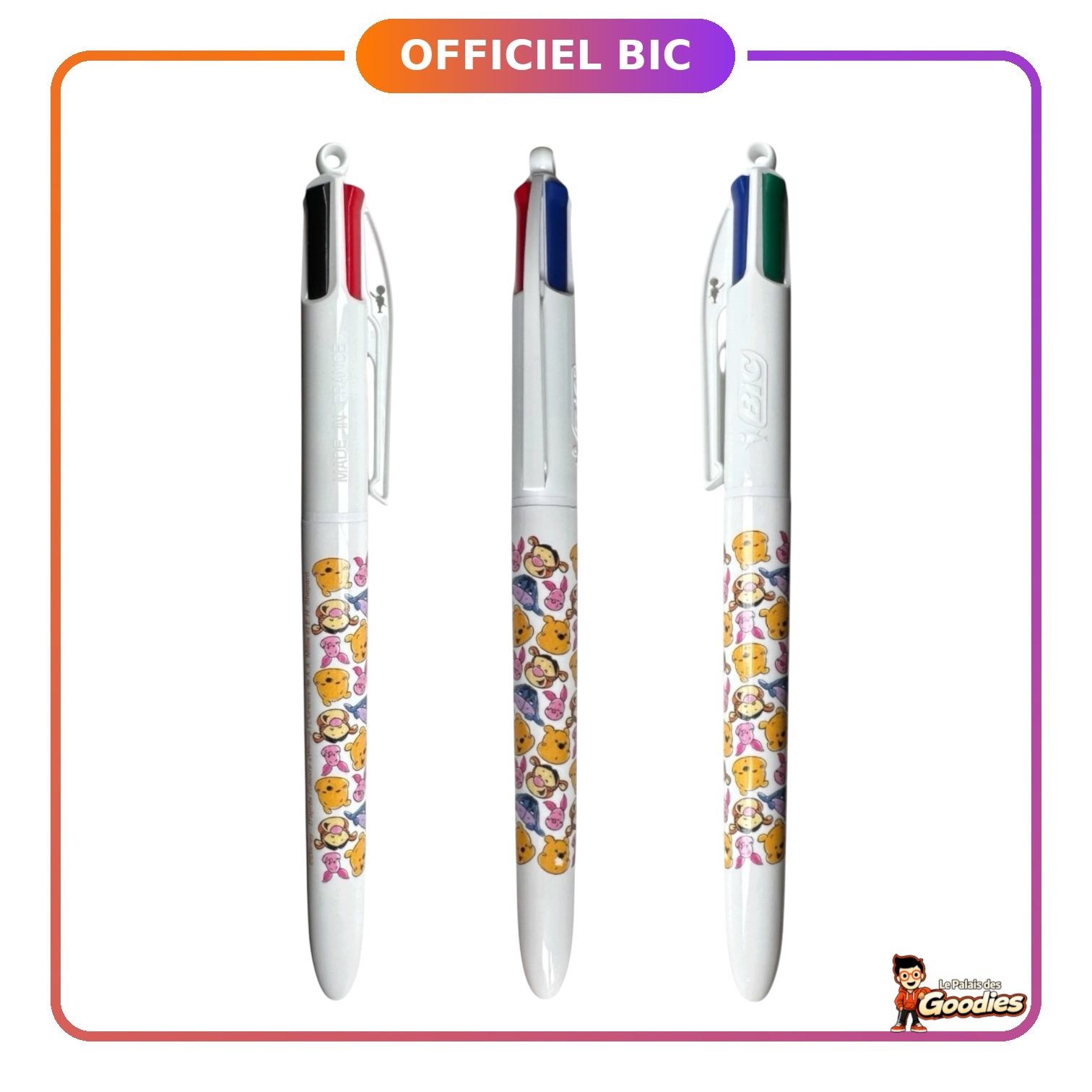 Disney - Winnie lOurson : Stylos BIC 4 couleurs "Mood"
