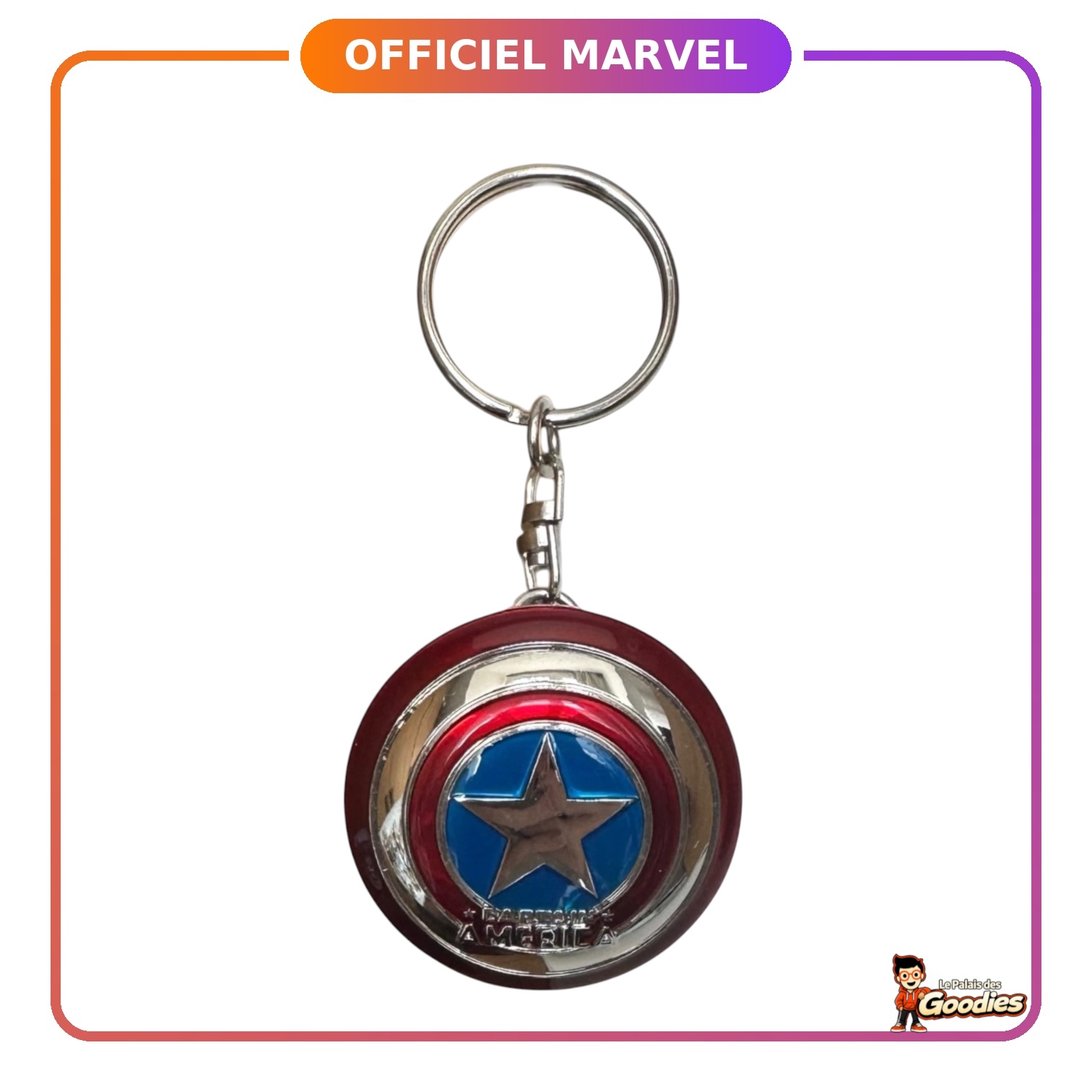 Marvel - Captain America : Porte-clé bouclier métal