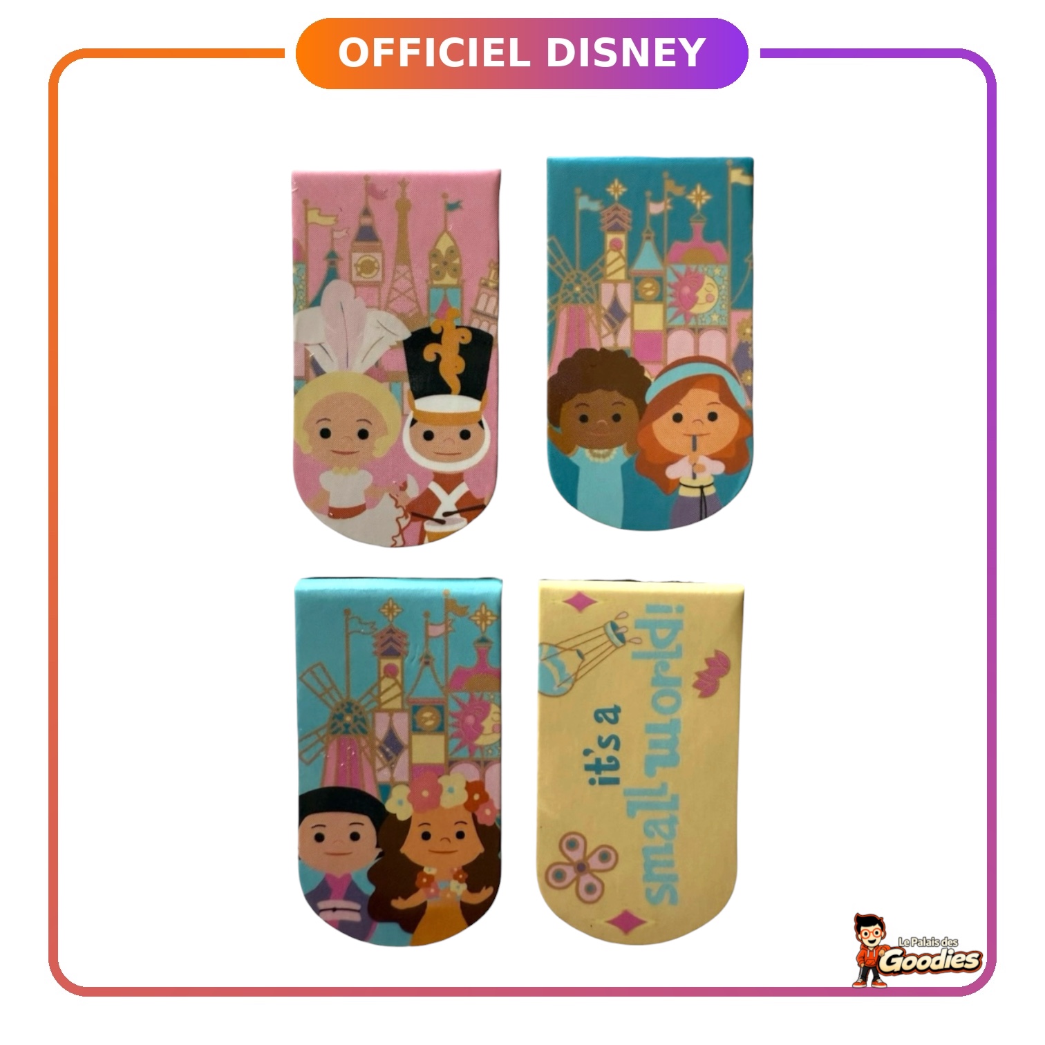 Disney - Its a small world : Set de 4 marque-pages magnétiques