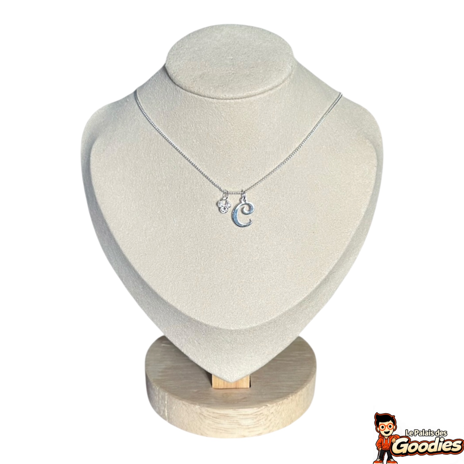 Disney - Mickey Mouse : Collier initiale lettre C et tête de Mickey strass
