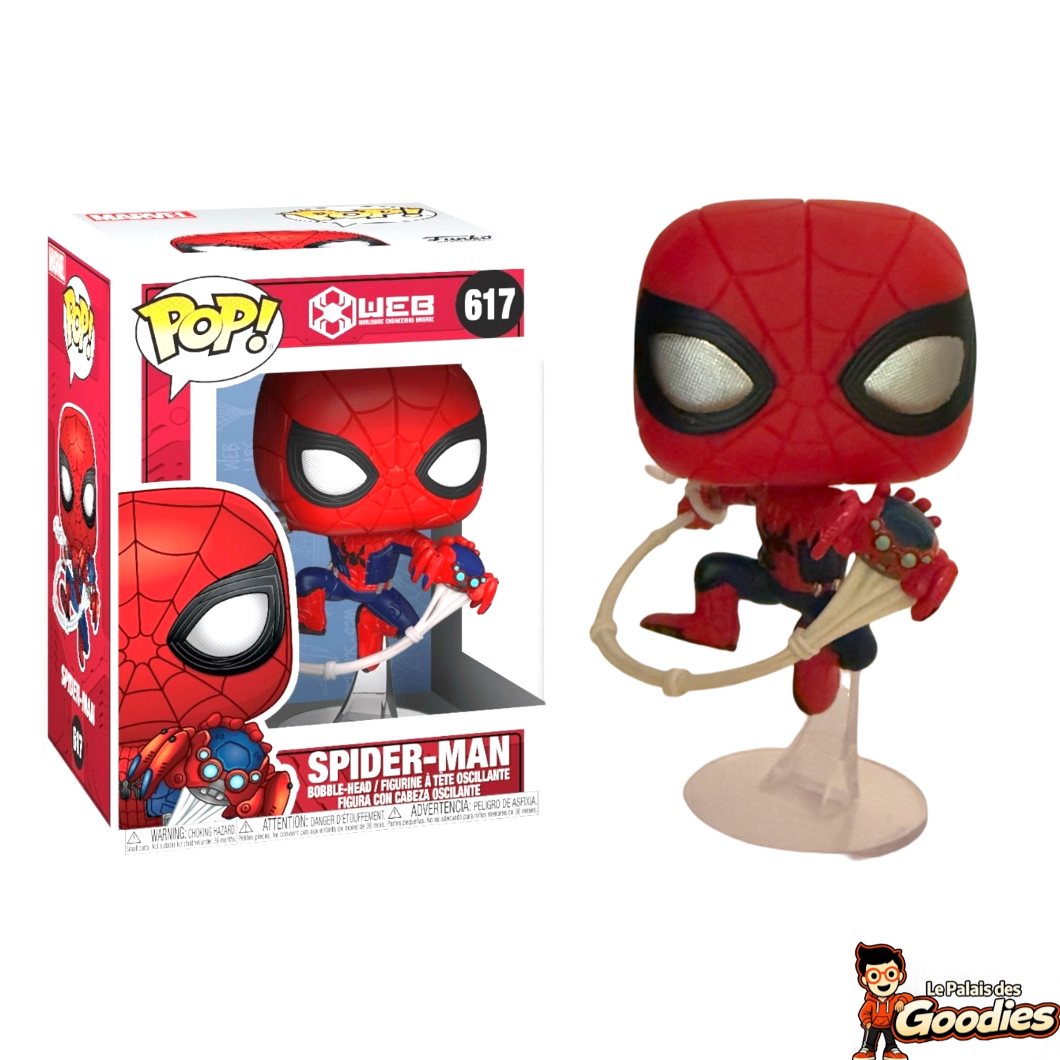 Funko Pop - Marvel W.E.B. : N°617 Spider-Man avec Spider-Bot
