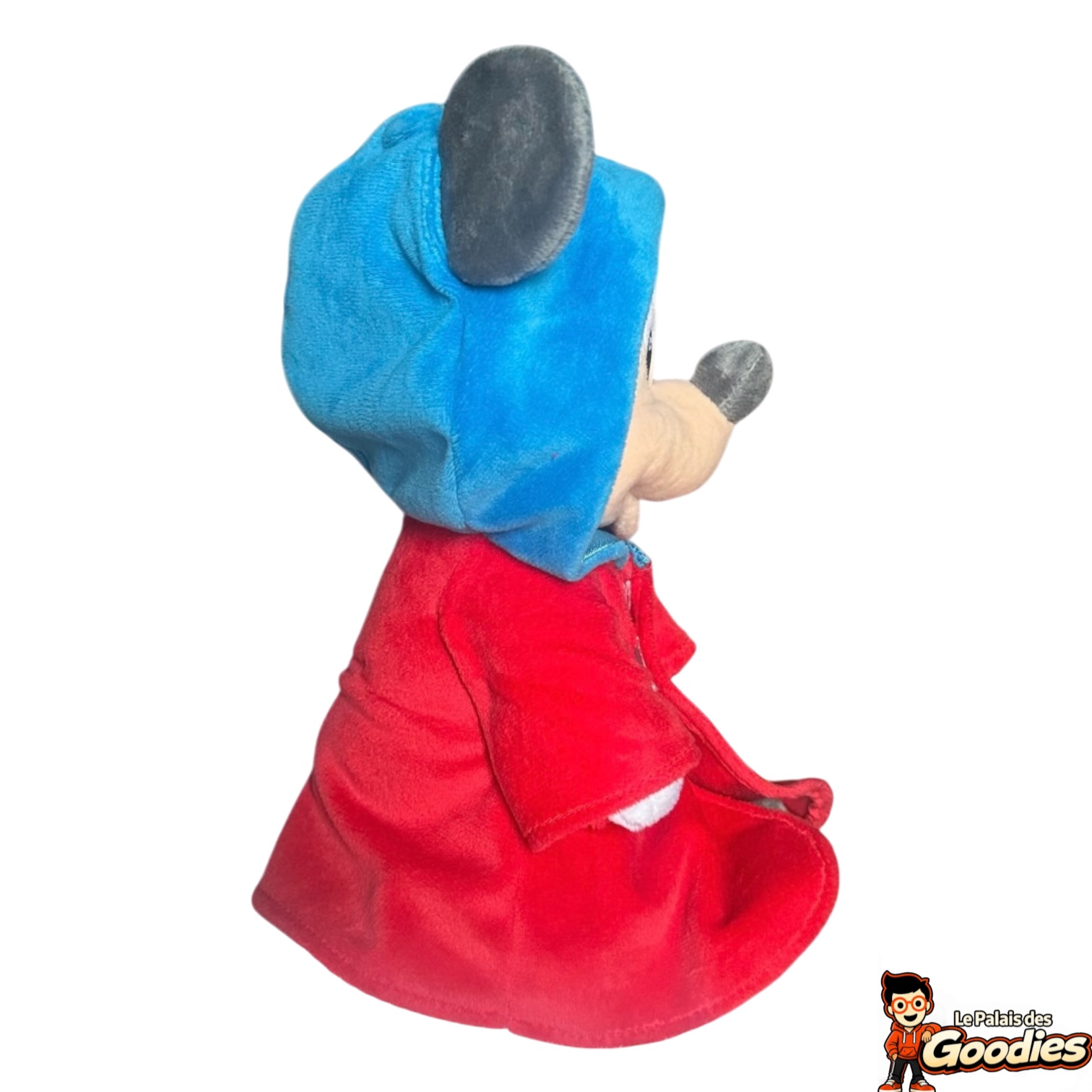 Disney - Mickey Mouse : Peluche bébé à capuche étoilée et peignoir rouge