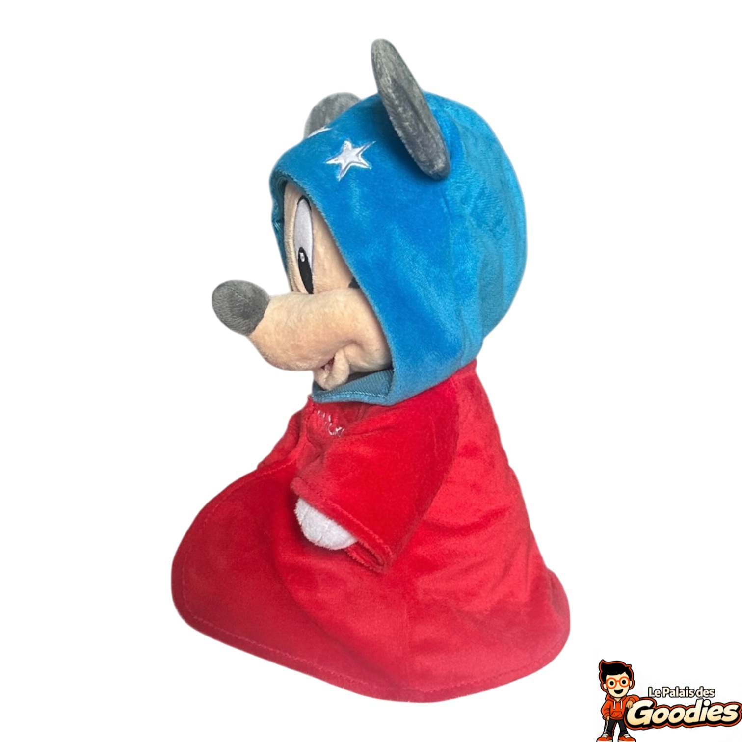 Disney - Mickey Mouse : Peluche bébé à capuche étoilée et peignoir rouge