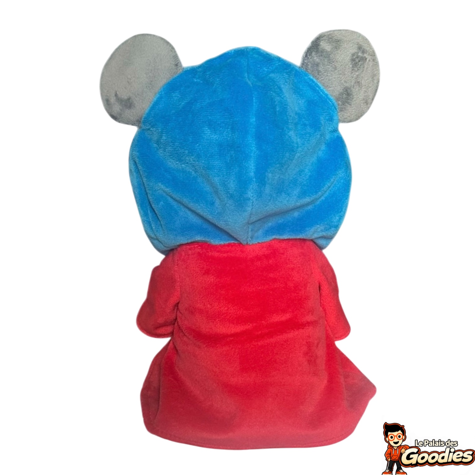 Disney - Mickey Mouse : Peluche bébé à capuche étoilée et peignoir rouge