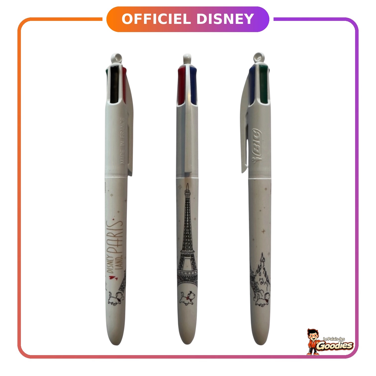 Disney - Les Aristochats : Stylo BIC 4 couleurs "Paris"