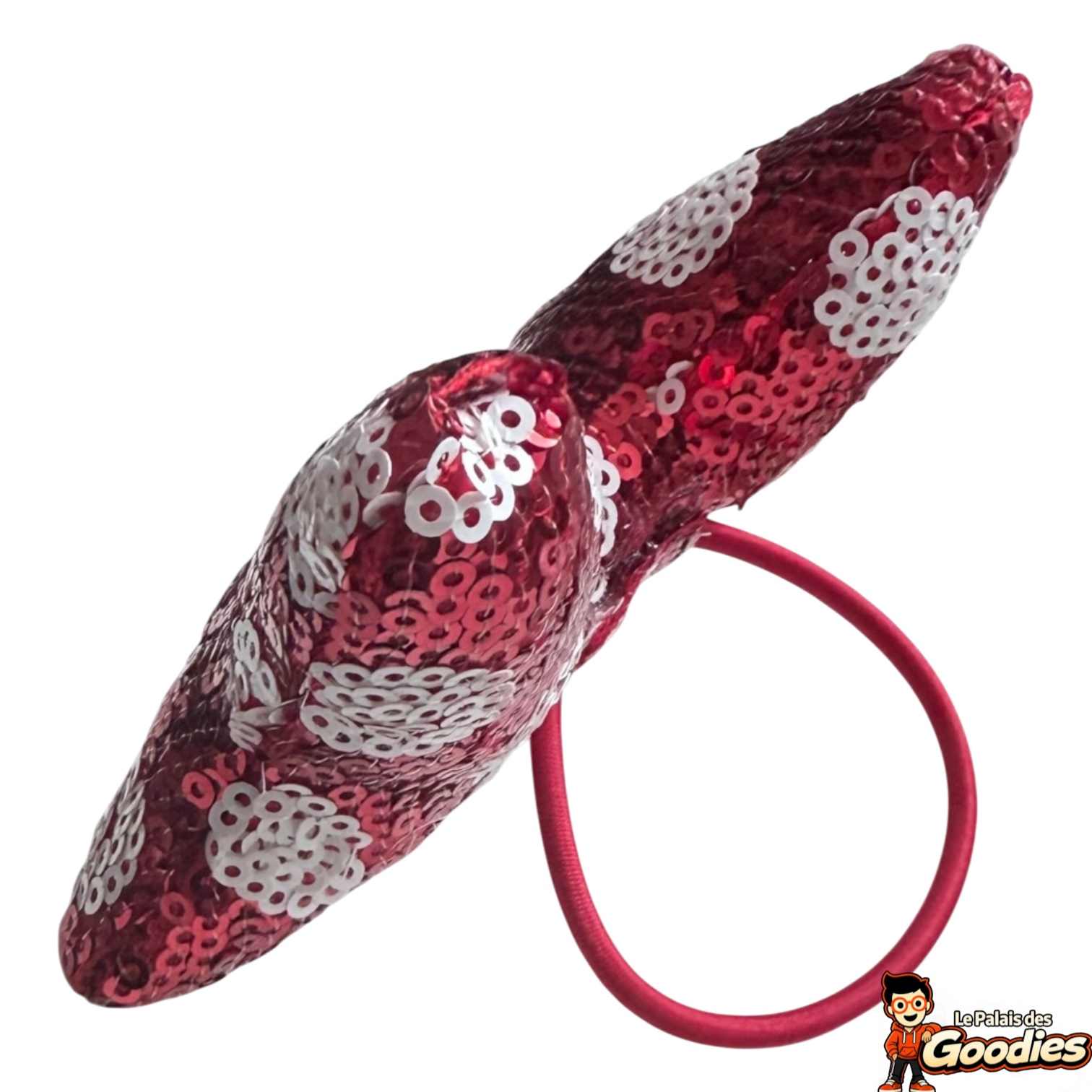 Disney - Minnie Mouse : Élastique cheveux avec nœud XL à sequins rouges