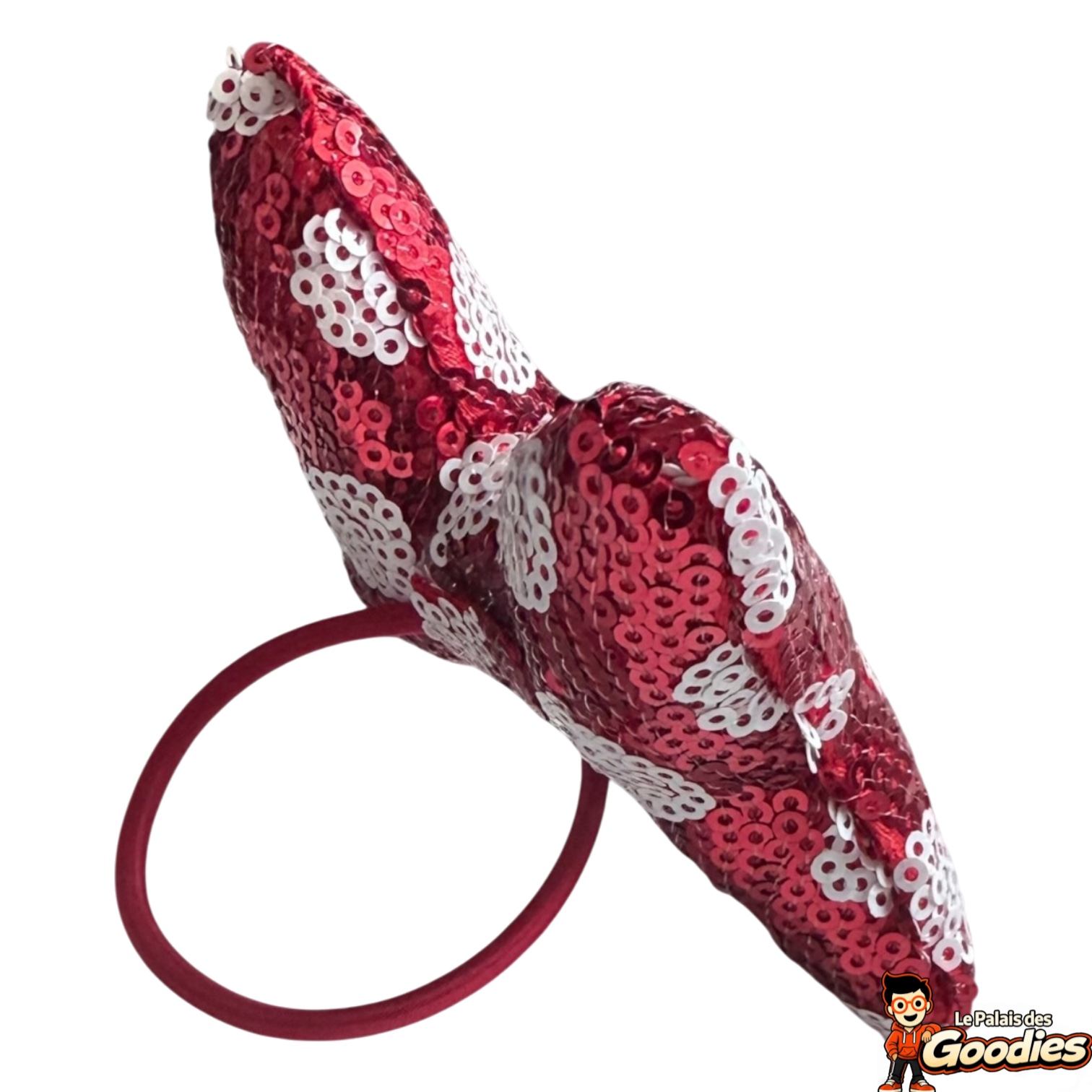 Disney - Minnie Mouse : Élastique cheveux avec nœud XL à sequins rouges