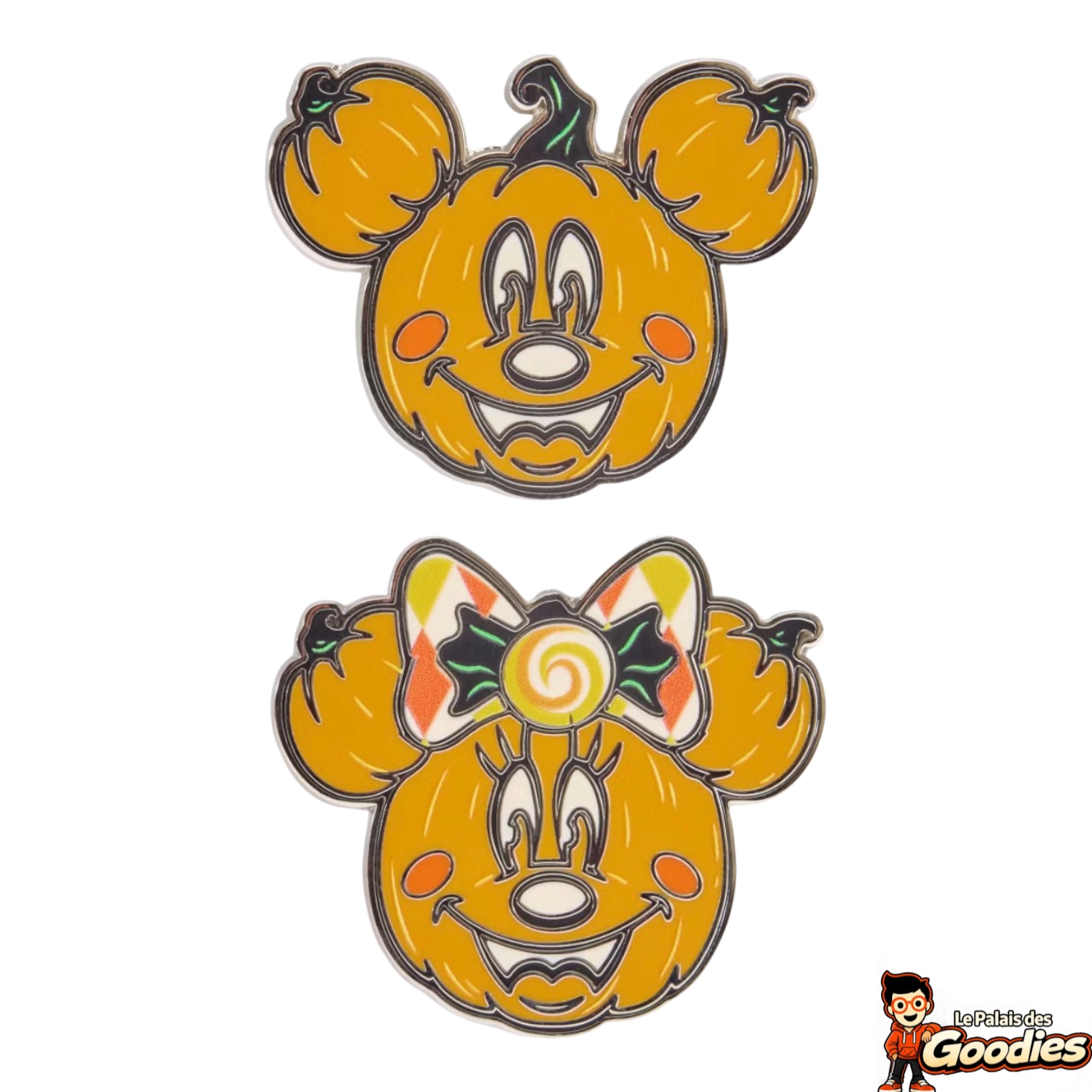 Disney - Mickey et Minnie : Lot de 2 pins citrouilles Halloween 2026