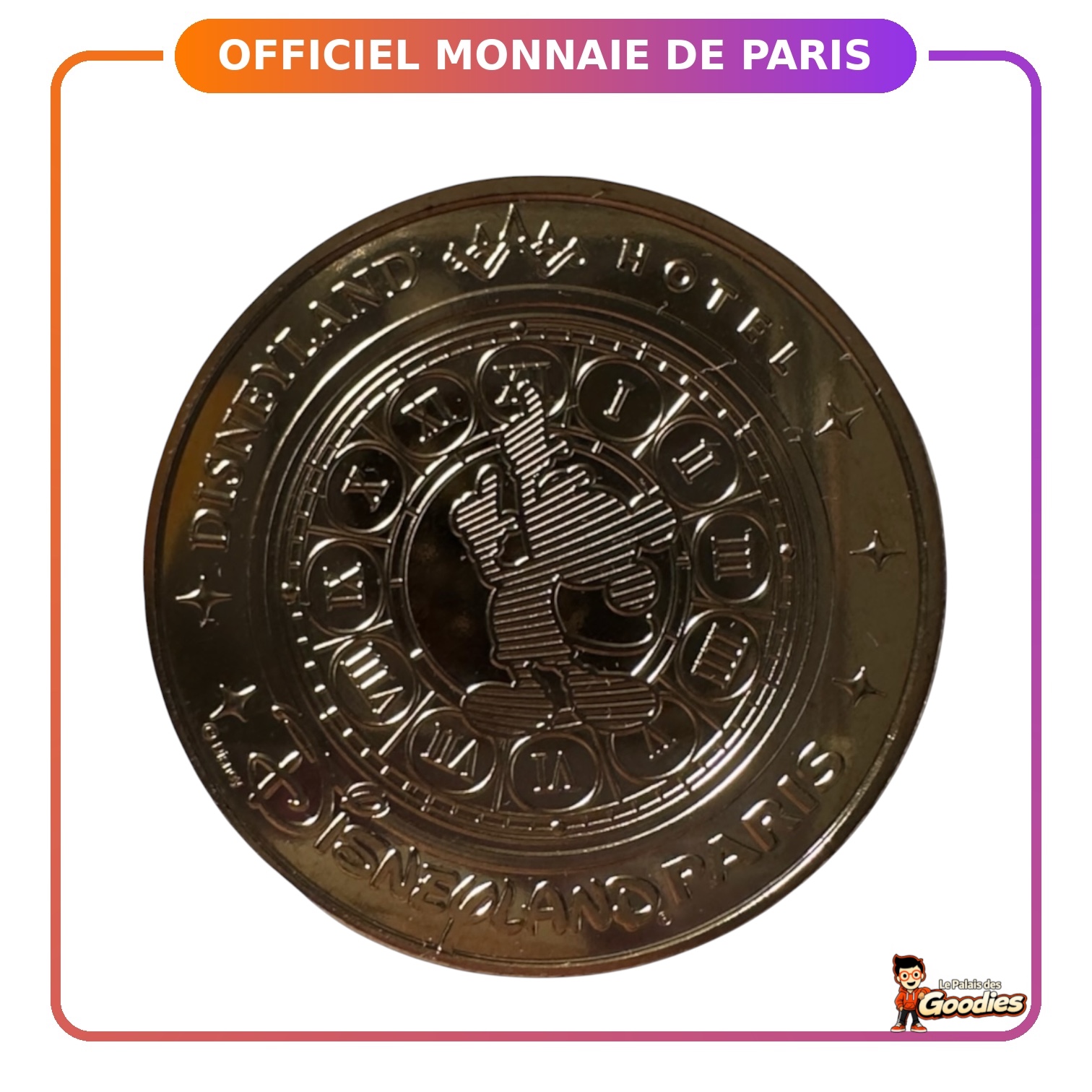 Disney - Mickey Mouse : Médaille Monnaie de Paris horloge du Disneyland Hotel