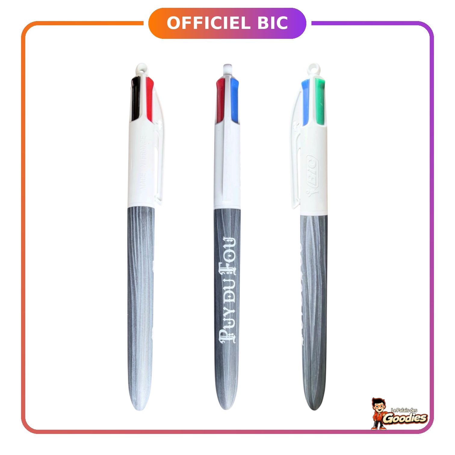 BIC - Puy du Fou : Stylo 4 couleurs lettrage gothique