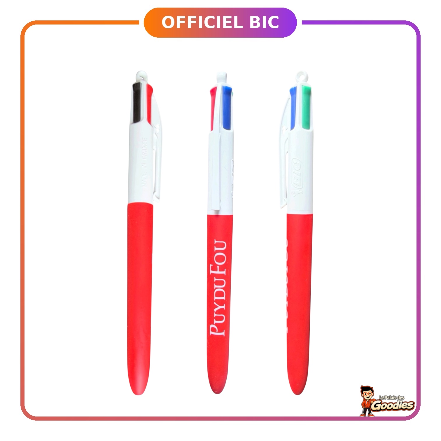 BIC - Puy du Fou : Stylo 4 couleurs rouge