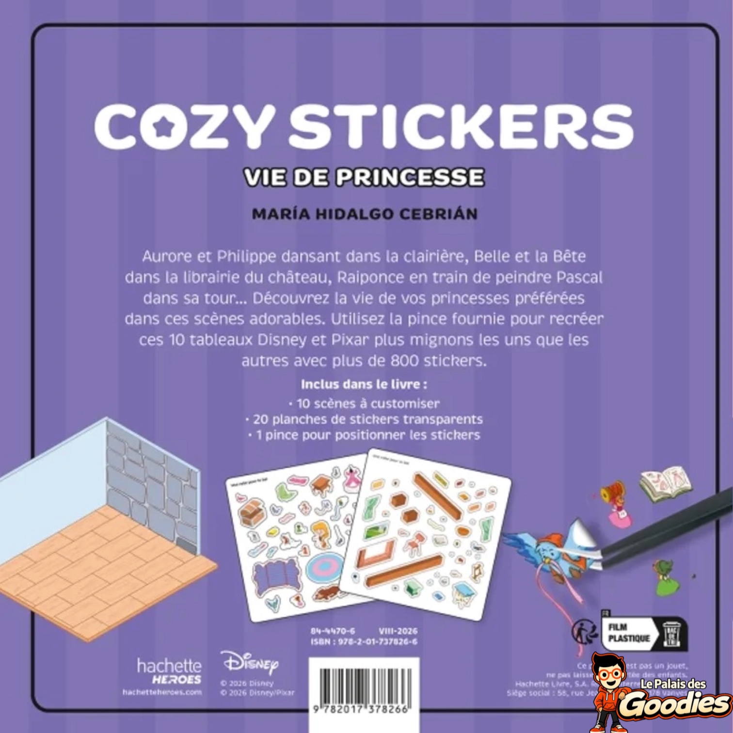 Hachette Heroes - Disney : Cozy Stickers Vie de princesse avec pince