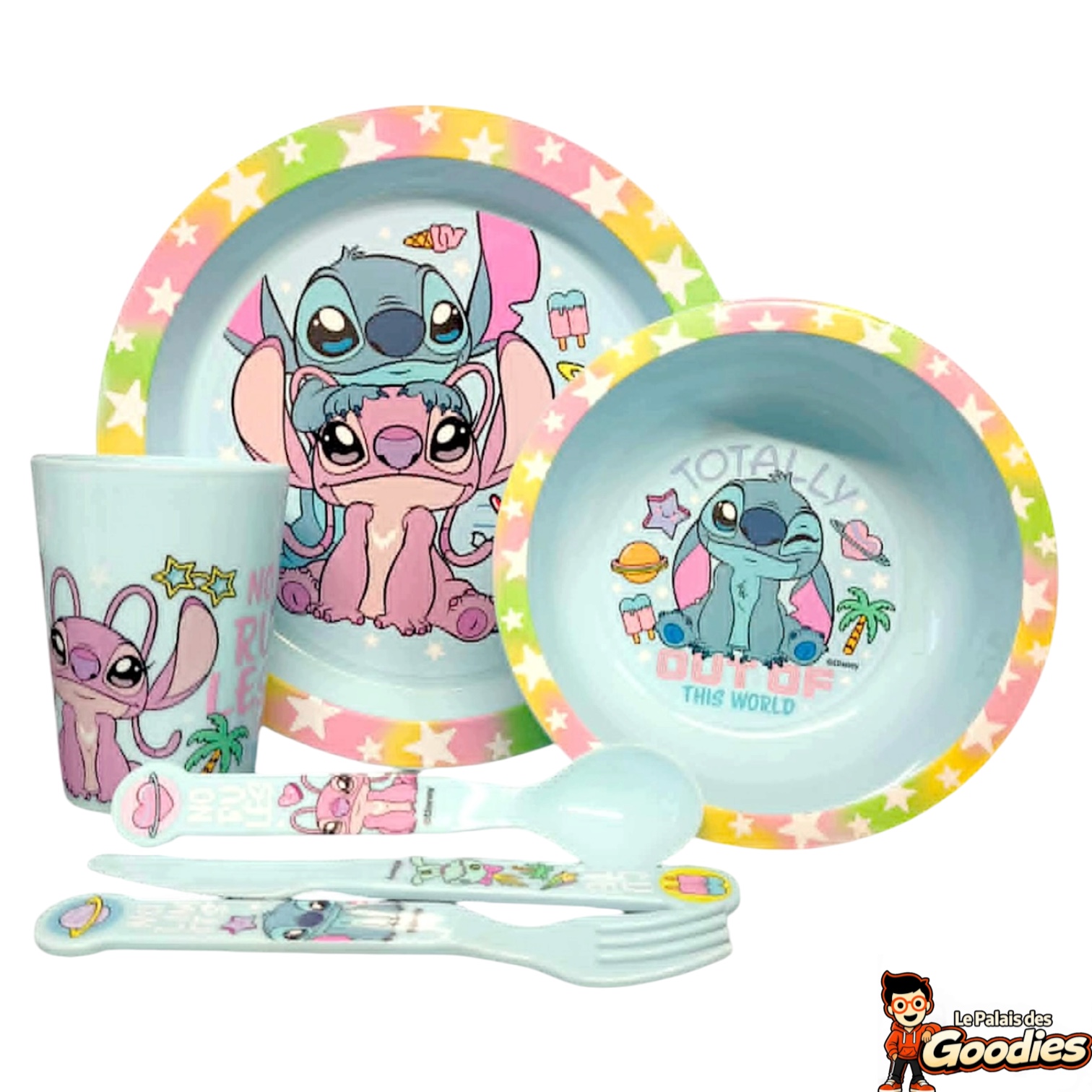Disney - Lilo et Stitch : Set repas enfant 6 pièces Stitch et Angel