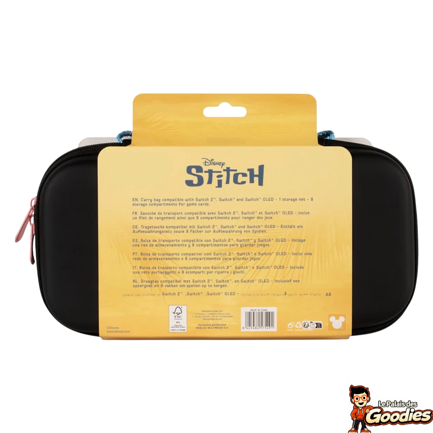 Disney - Lilo et Stitch : Pochette de transport Nintendo Switch 2 Stitch bleue