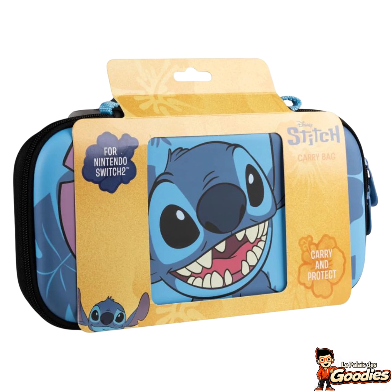 Disney - Lilo et Stitch : Pochette de transport Nintendo Switch 2 Stitch bleue