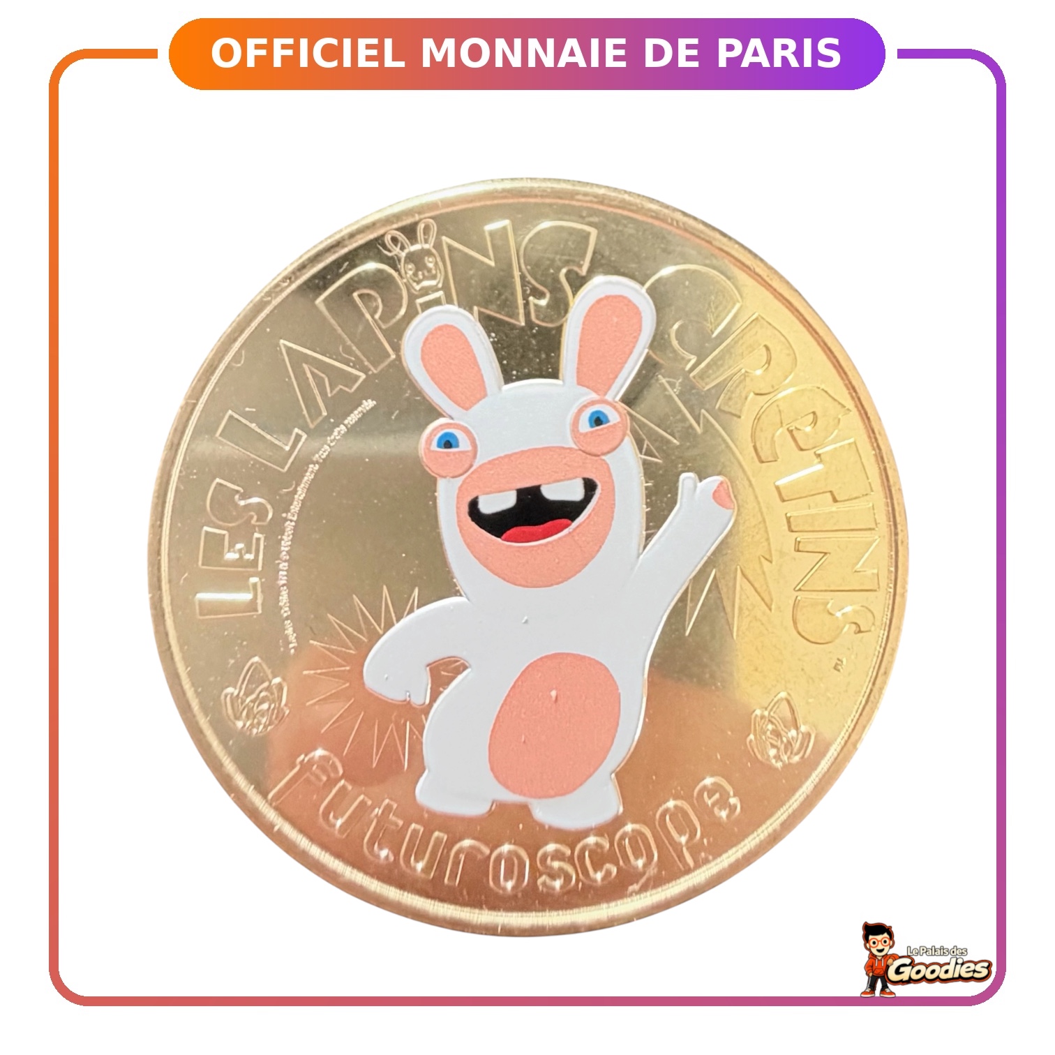 Futuroscope - Lapins Crétins : Médaille Monnaie de Paris en couleur