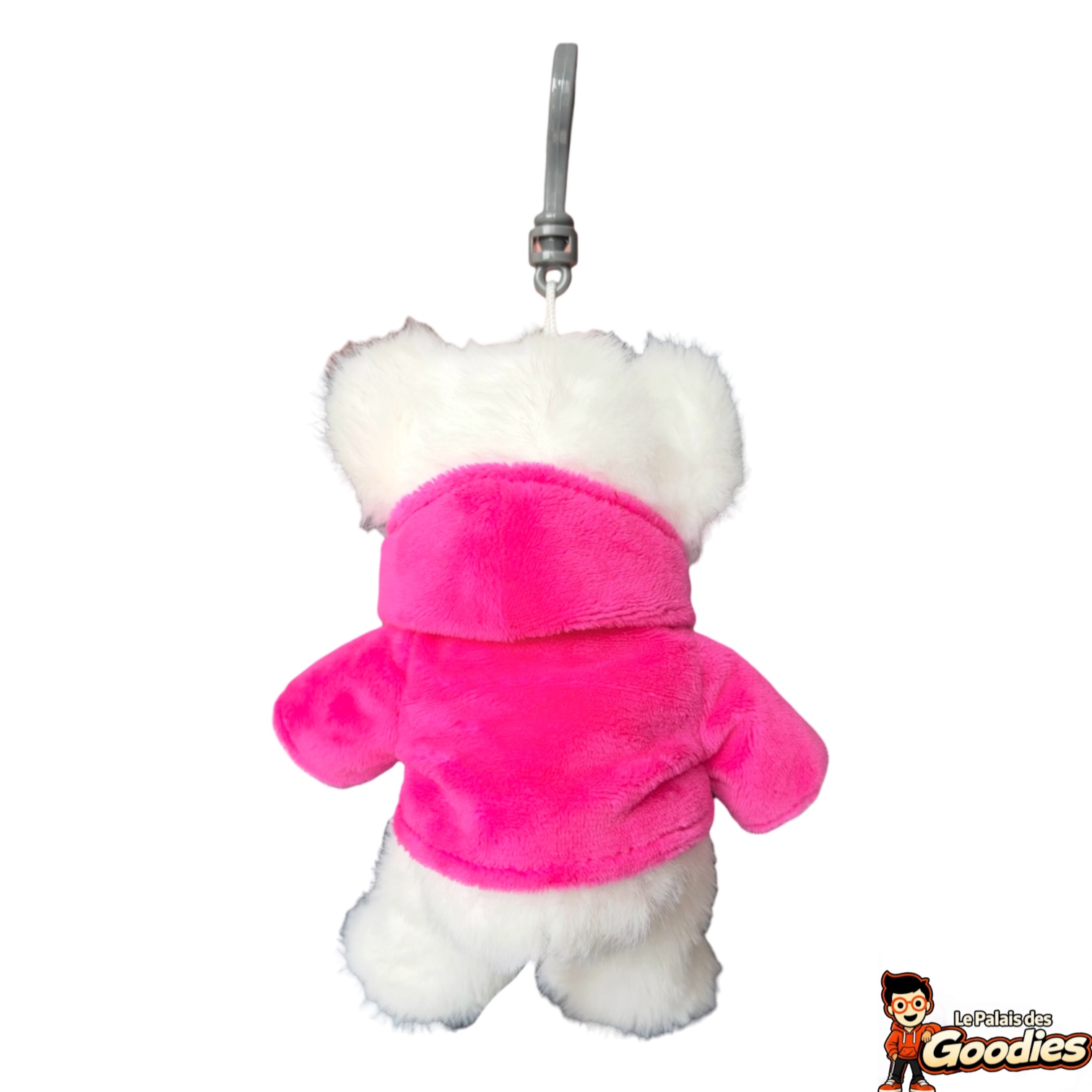 Futuroscope : Porte-clés peluche ours sweat rose