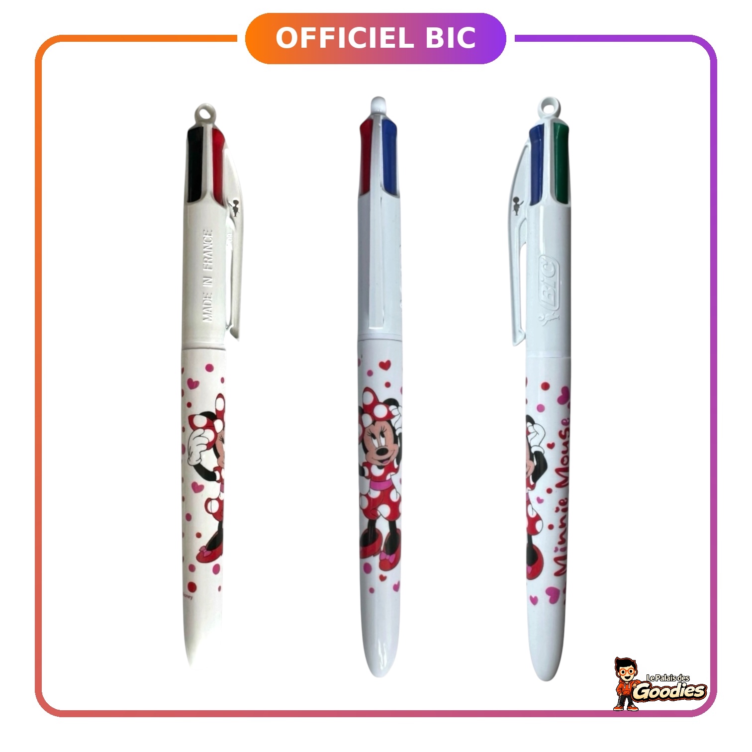 Disney - Minnie Mouse : Stylo BIC 4 couleurs