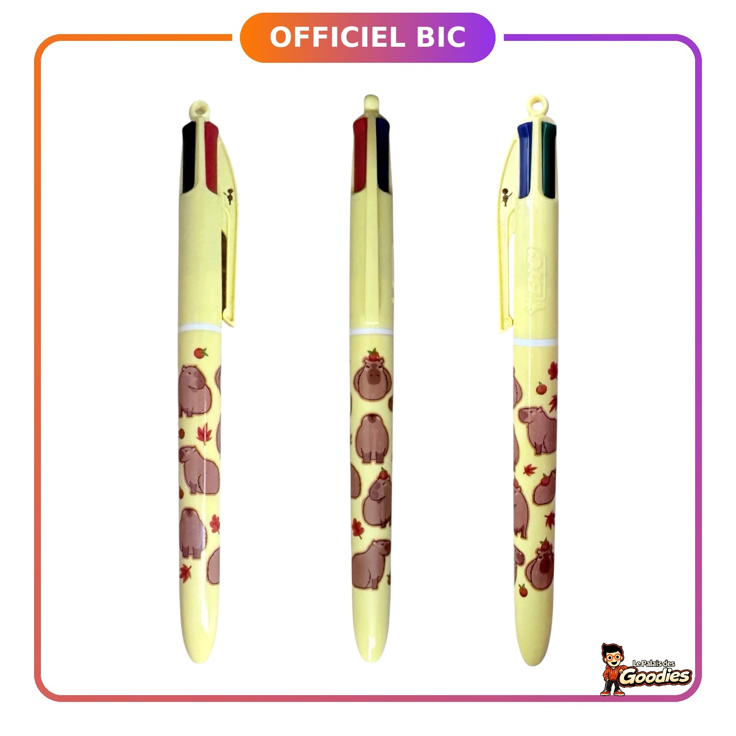 BIC - Capybara : Stylo 4 couleurs décor automne